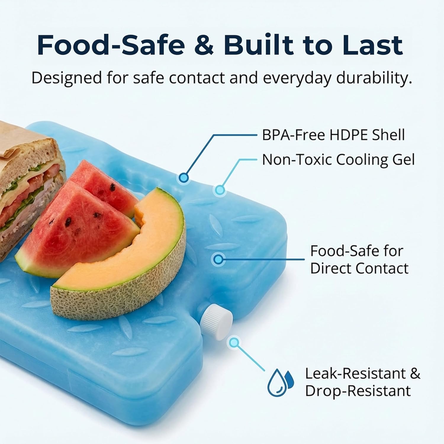 Blue XL Heavy Duty Ice Pack for Coolers - 4 lb.