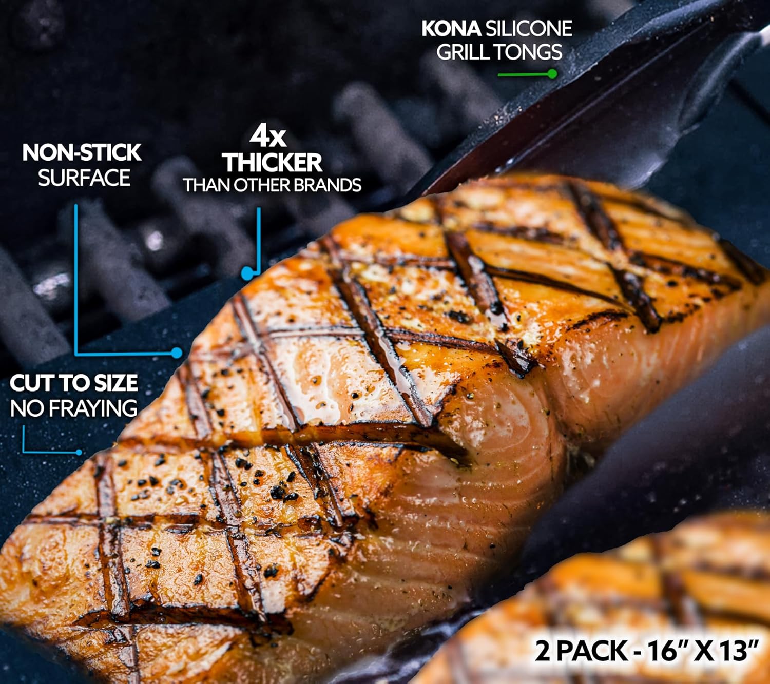 Grill Mats - Non-Stick (Set of 2) - 16" x 13"