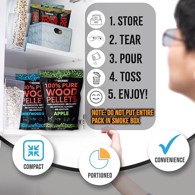$5 Buck Club - Kona Wood Smoker Pellets Sampler Pack