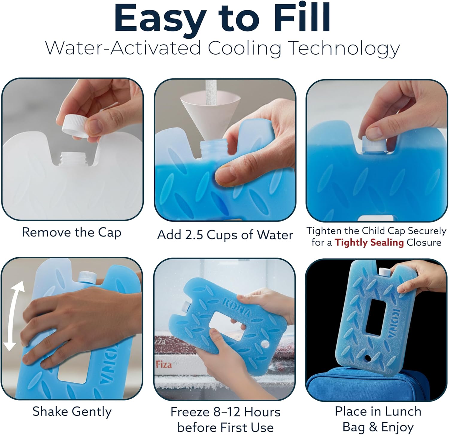 Blue Heavy Duty Ice Pack for Coolers - 2 lb.