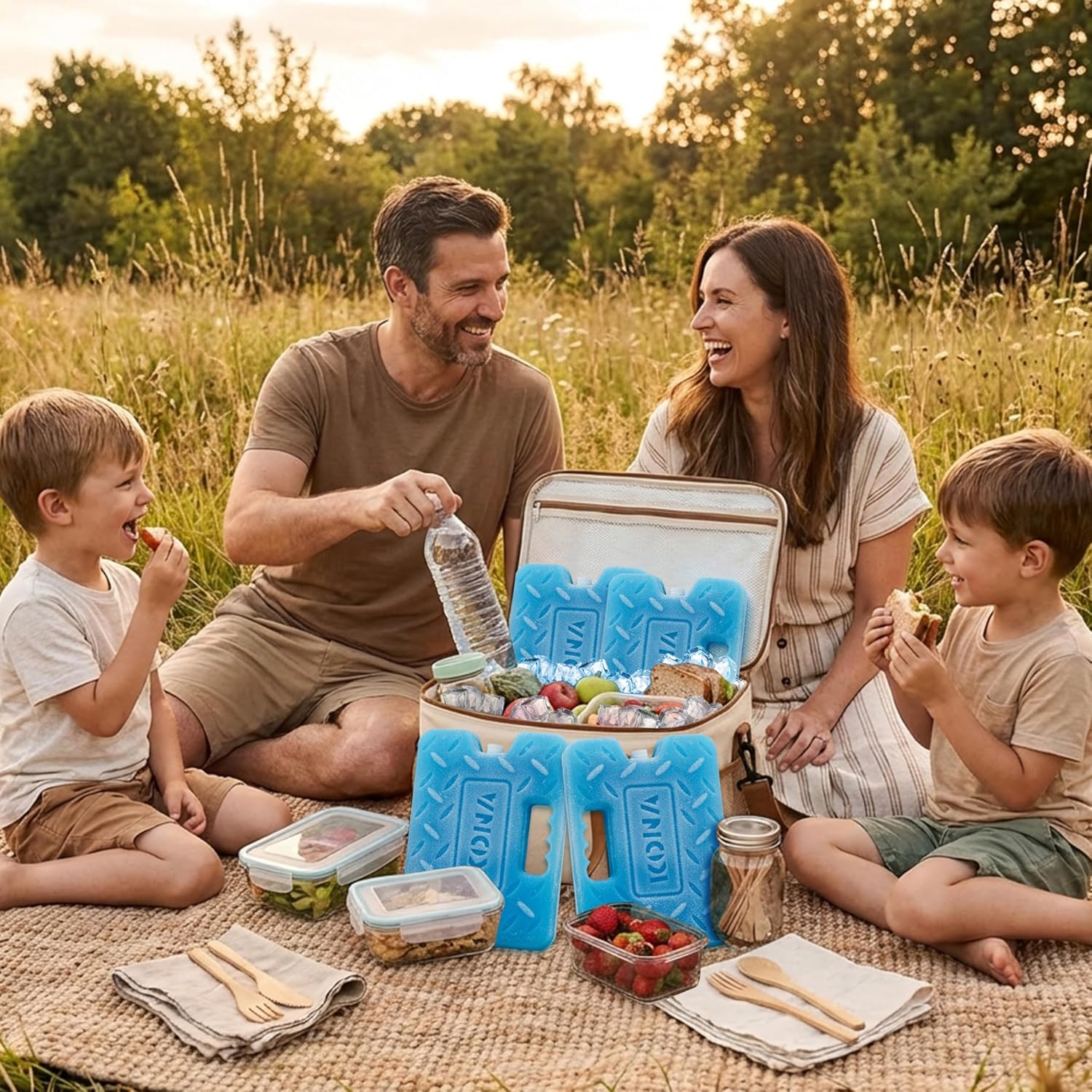 Blue XL Heavy Duty Ice Pack for Coolers - 4 lb.