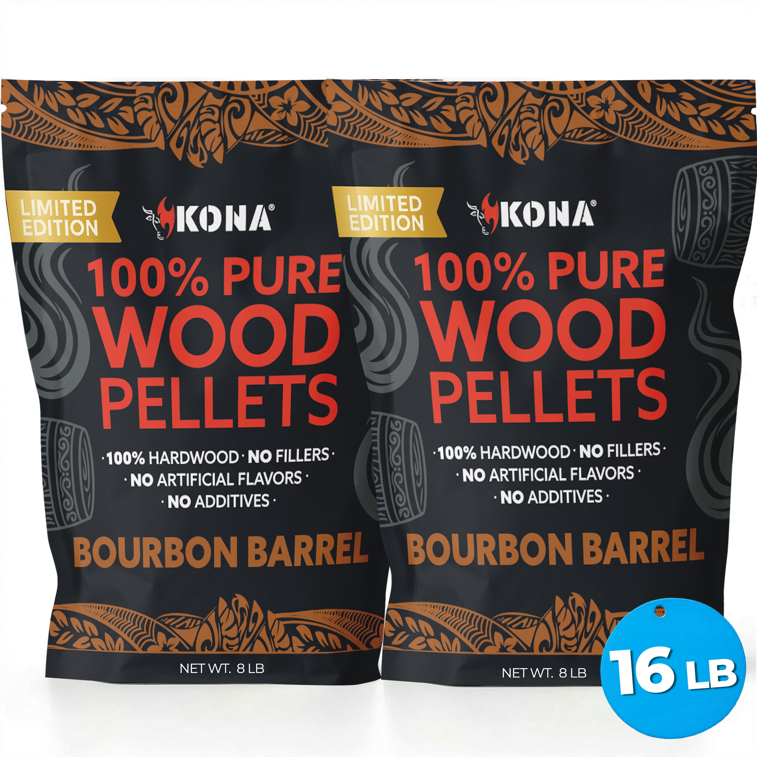 Kona Bourbon Barrel Wood Smoker Pellets for Ninja Woodfire & Smokers