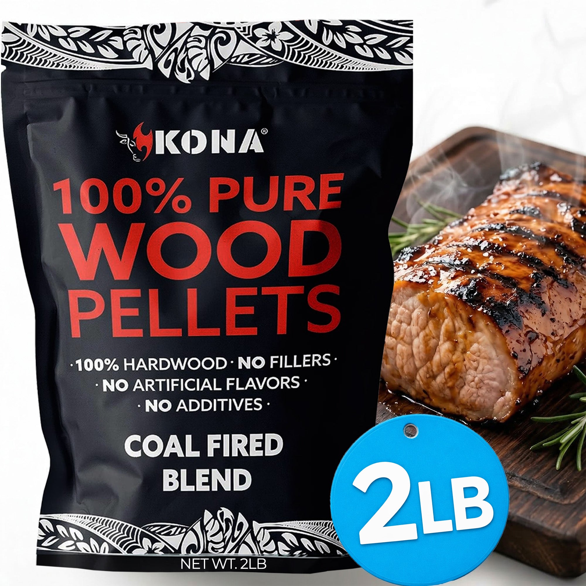 Kona Coal-Fired Wood Smoker Pellets for Ninja Woodfire & Smokers