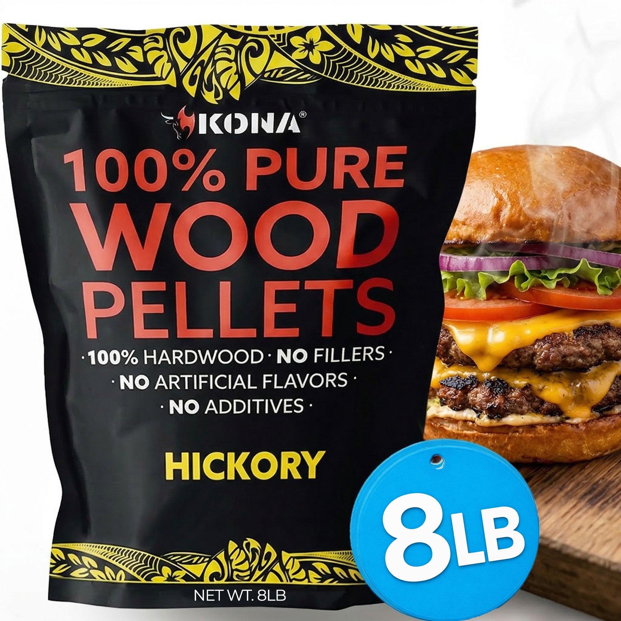 Kona 100% Hickory Wood Smoker Pellets for Ninja Woodfire & Smokers