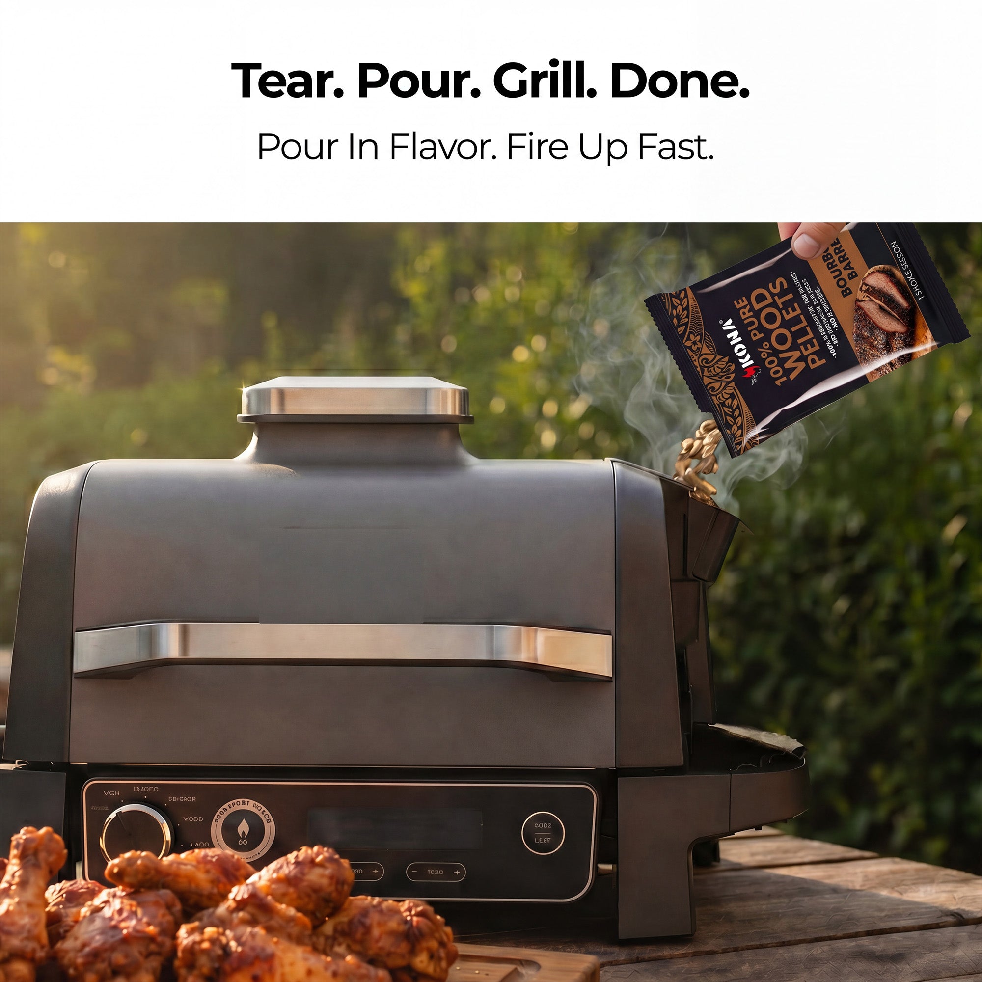 Kona Smoke Pods™ Bourbon Barrel Blend (24-Pack) for Ninja Woodfire Grill