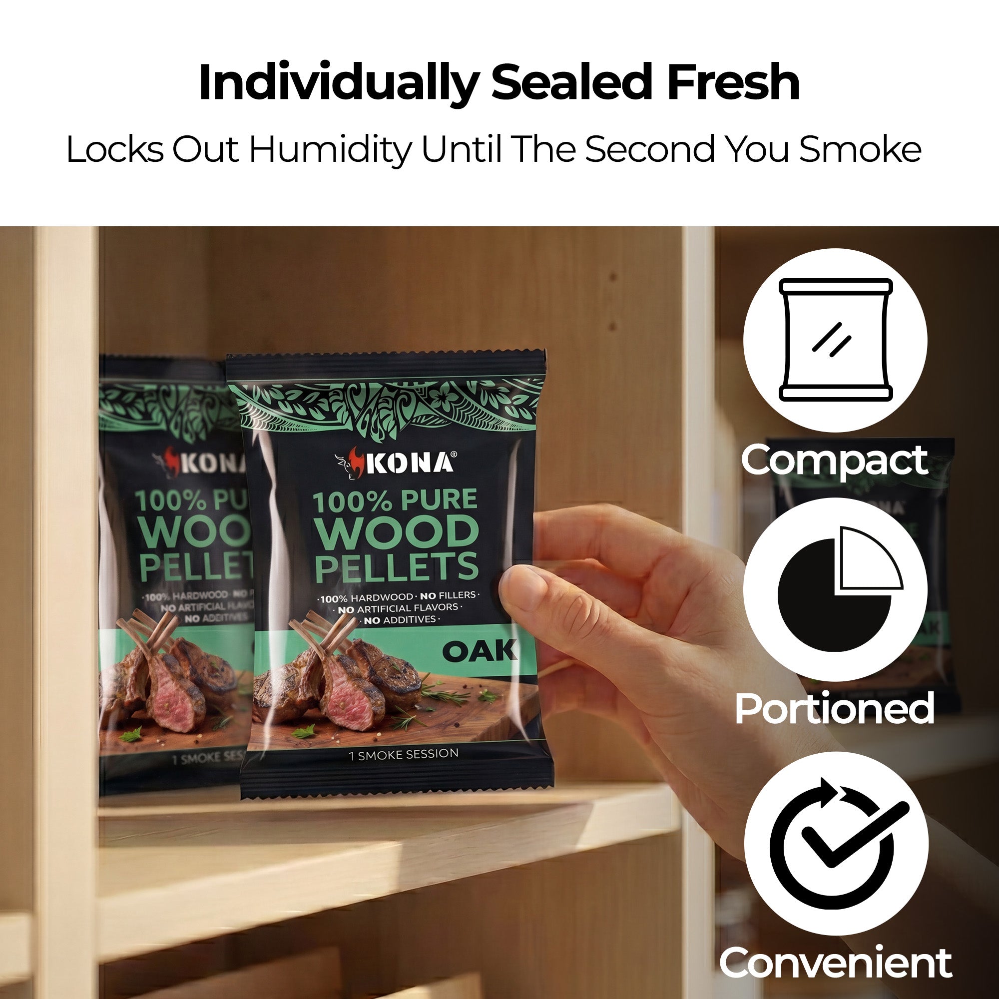 Kona Smoke Pods™ 100% Oak (24-Pack) for Ninja Woodfire Grill