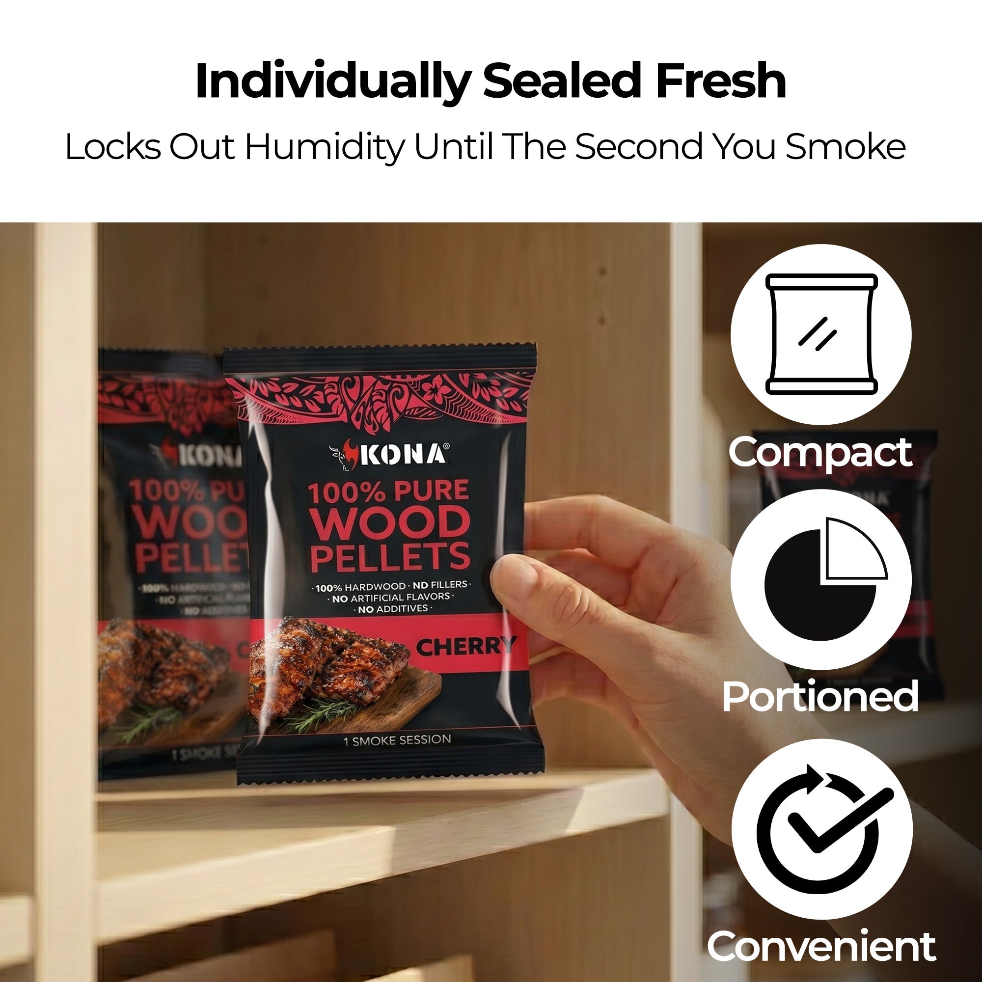 Kona Smoke Pods™ 100% Cherry (24-Pack) for Ninja Woodfire Grill
