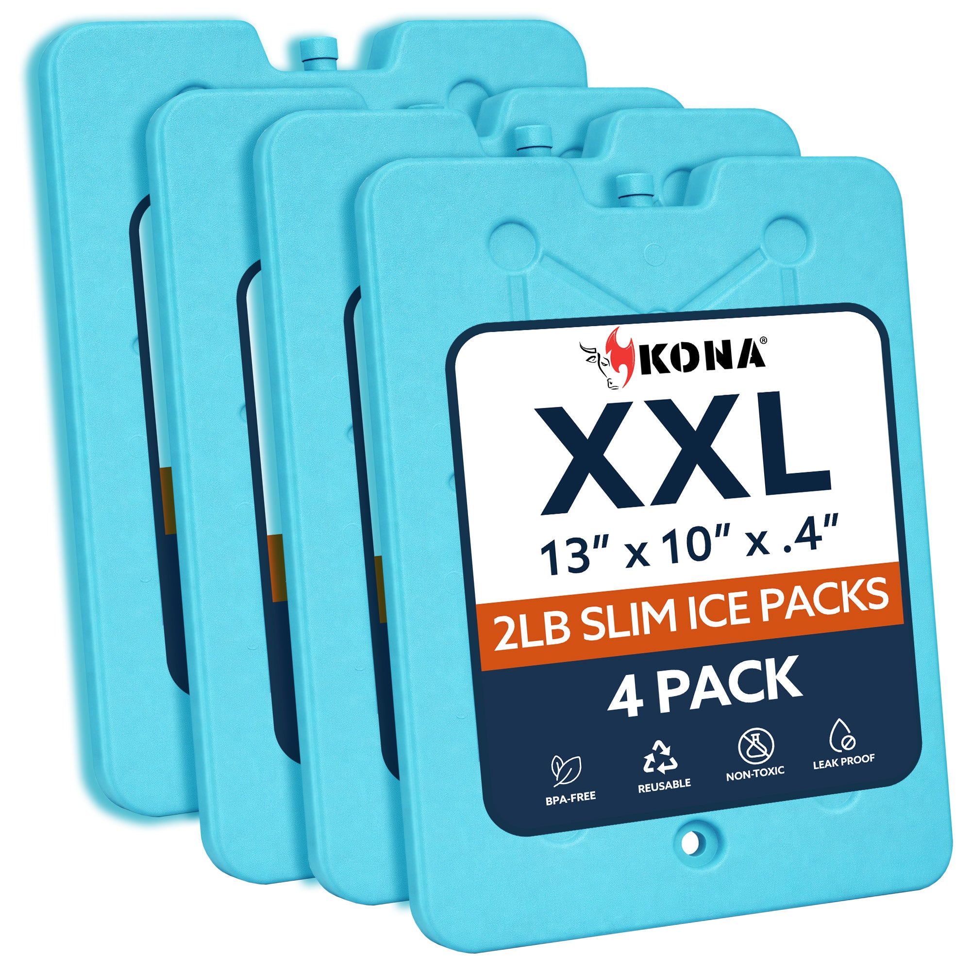 XXL Slim Space Saving Ice Packs for Coolers - 13" x 10" x 0.4"