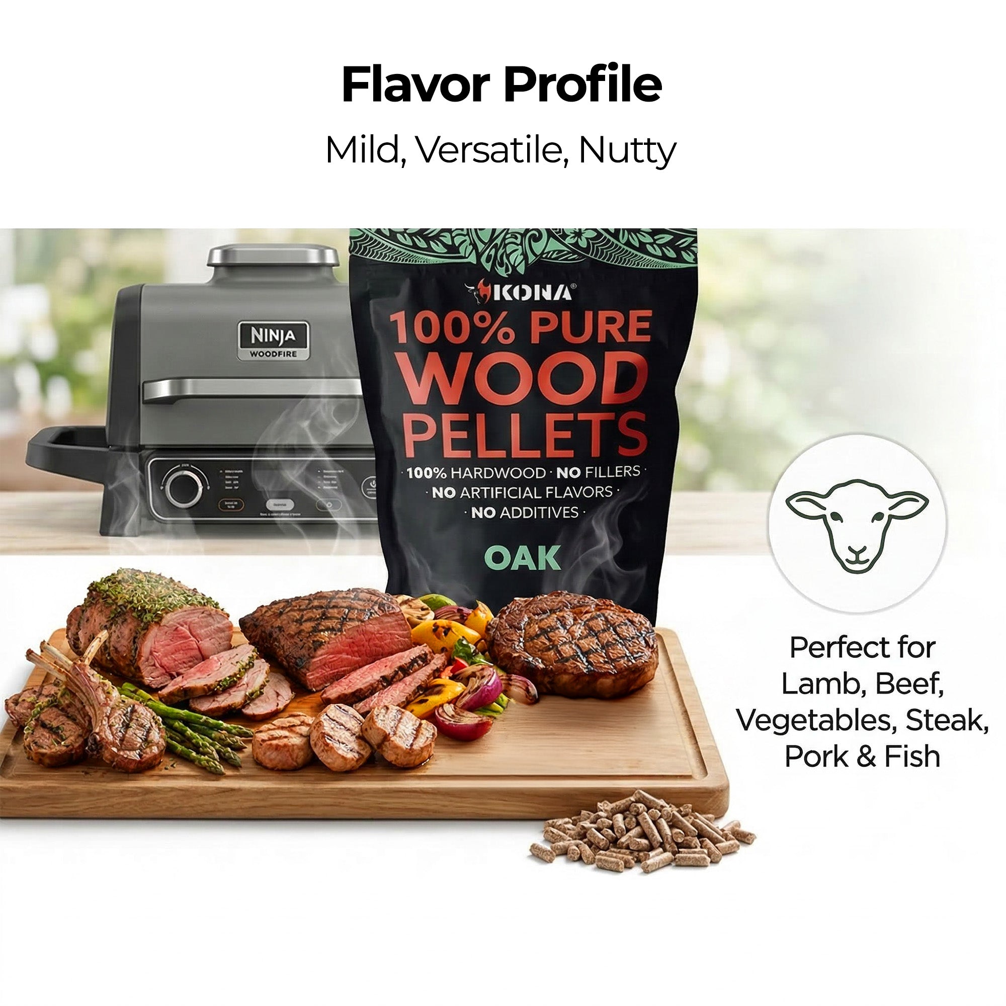 100% Oak Wood Smoker Pellets