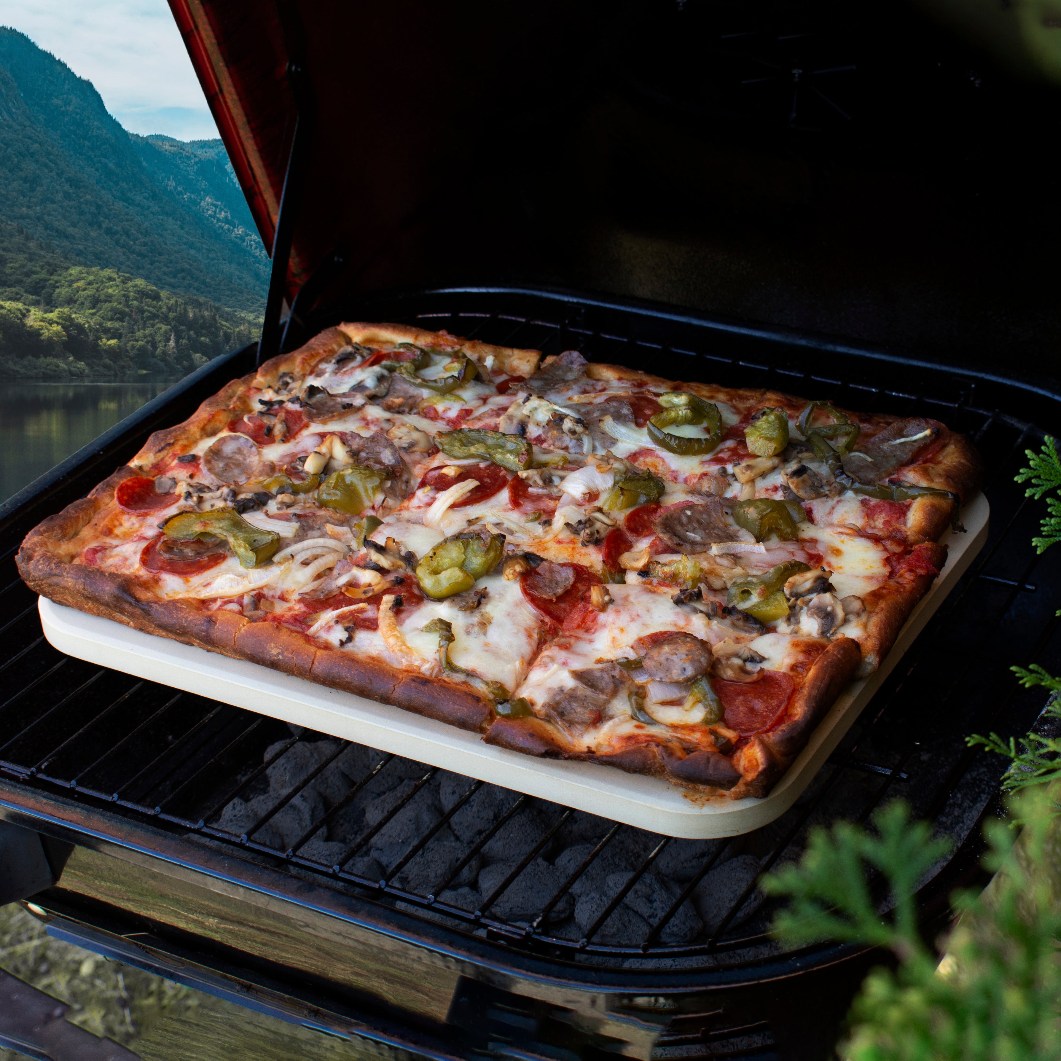 Kona Rectangle Cordierite Pizza Stone - 15"x12"