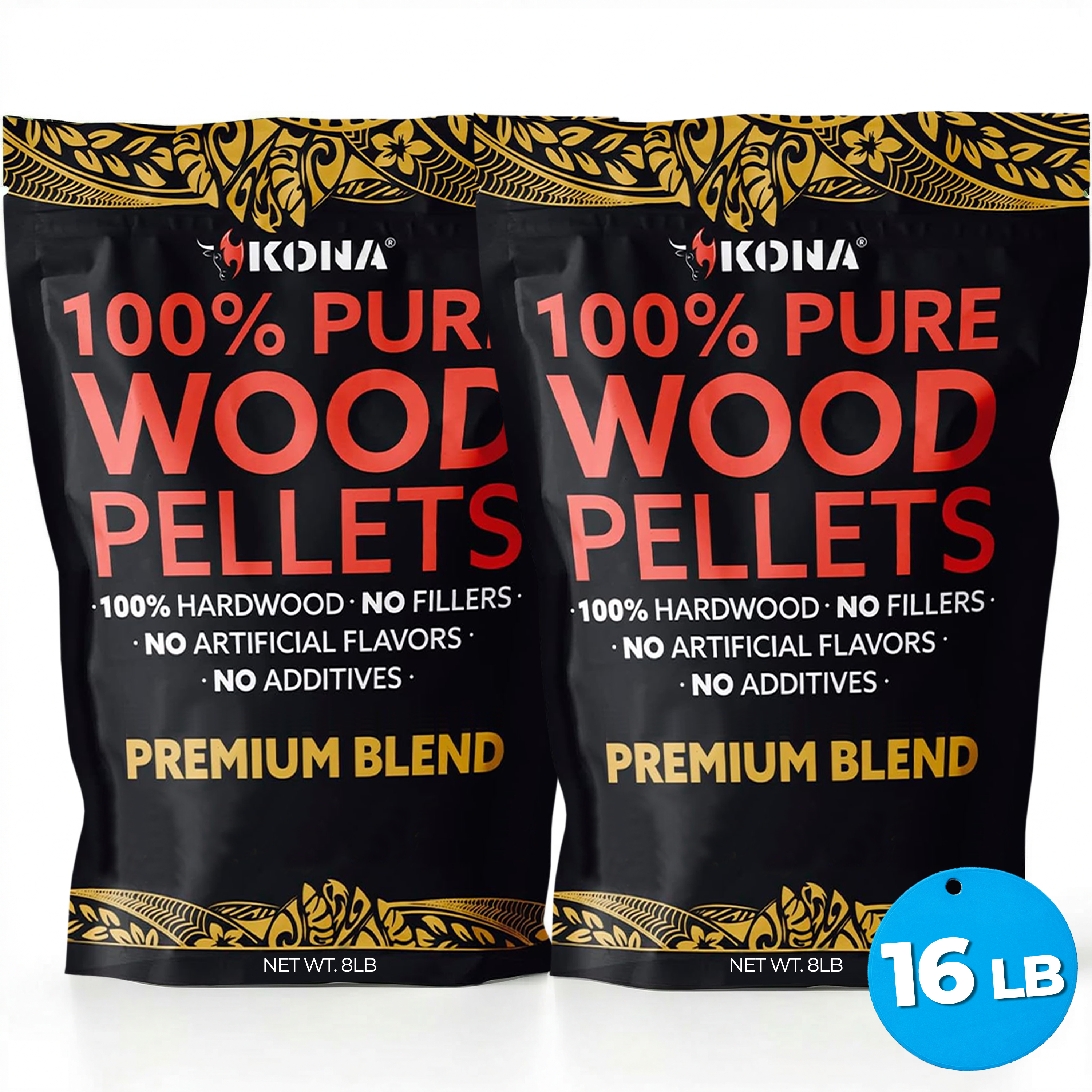 Kona Premium Blend Wood Smoker Pellets for Ninja Woodfire & Smokers