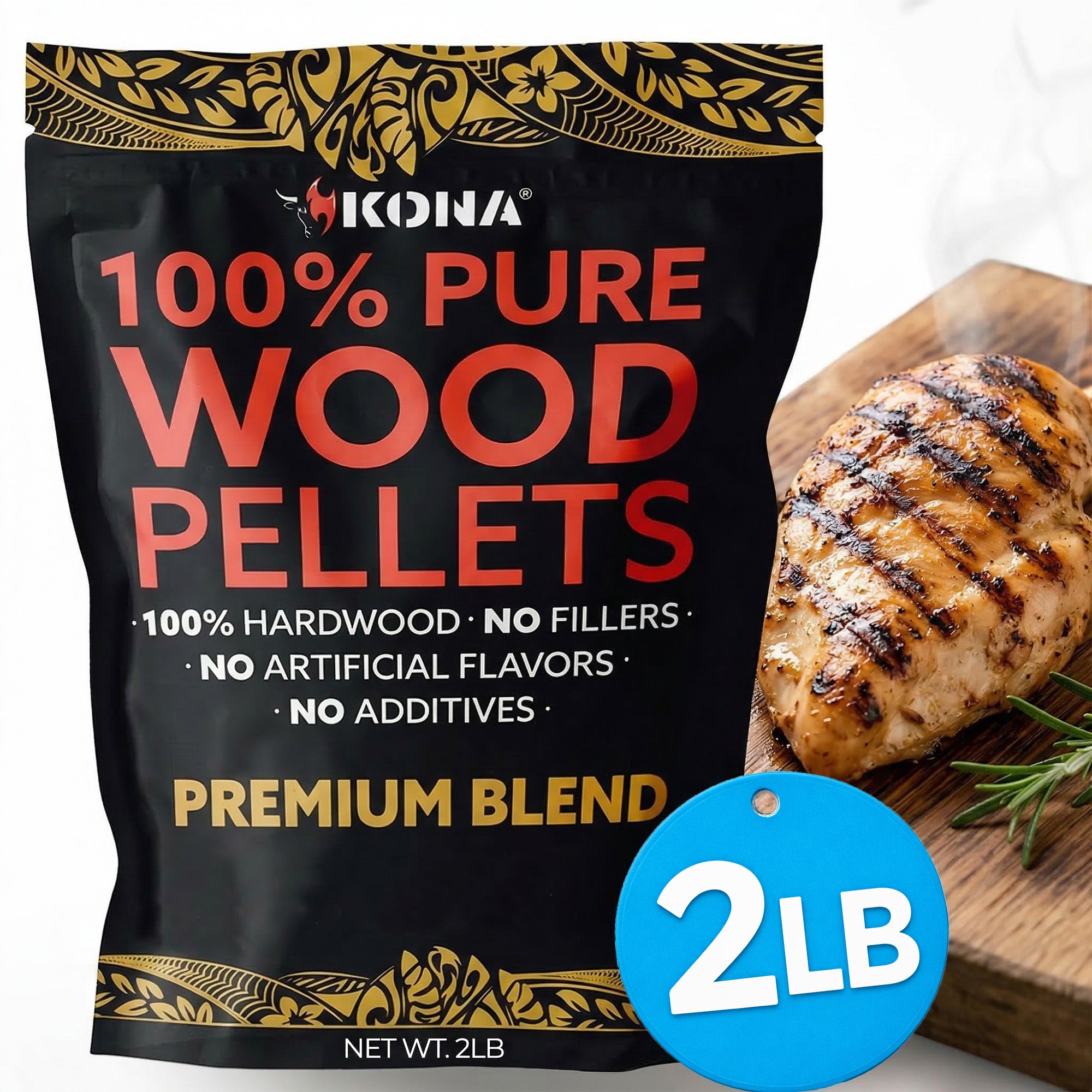 Kona Premium Blend Wood Smoker Pellets for Ninja Woodfire & Smokers