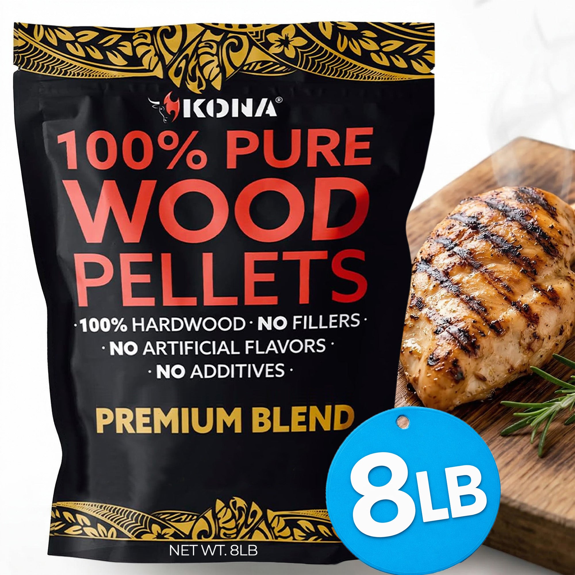 Kona Premium Blend Wood Smoker Pellets for Ninja Woodfire & Smokers