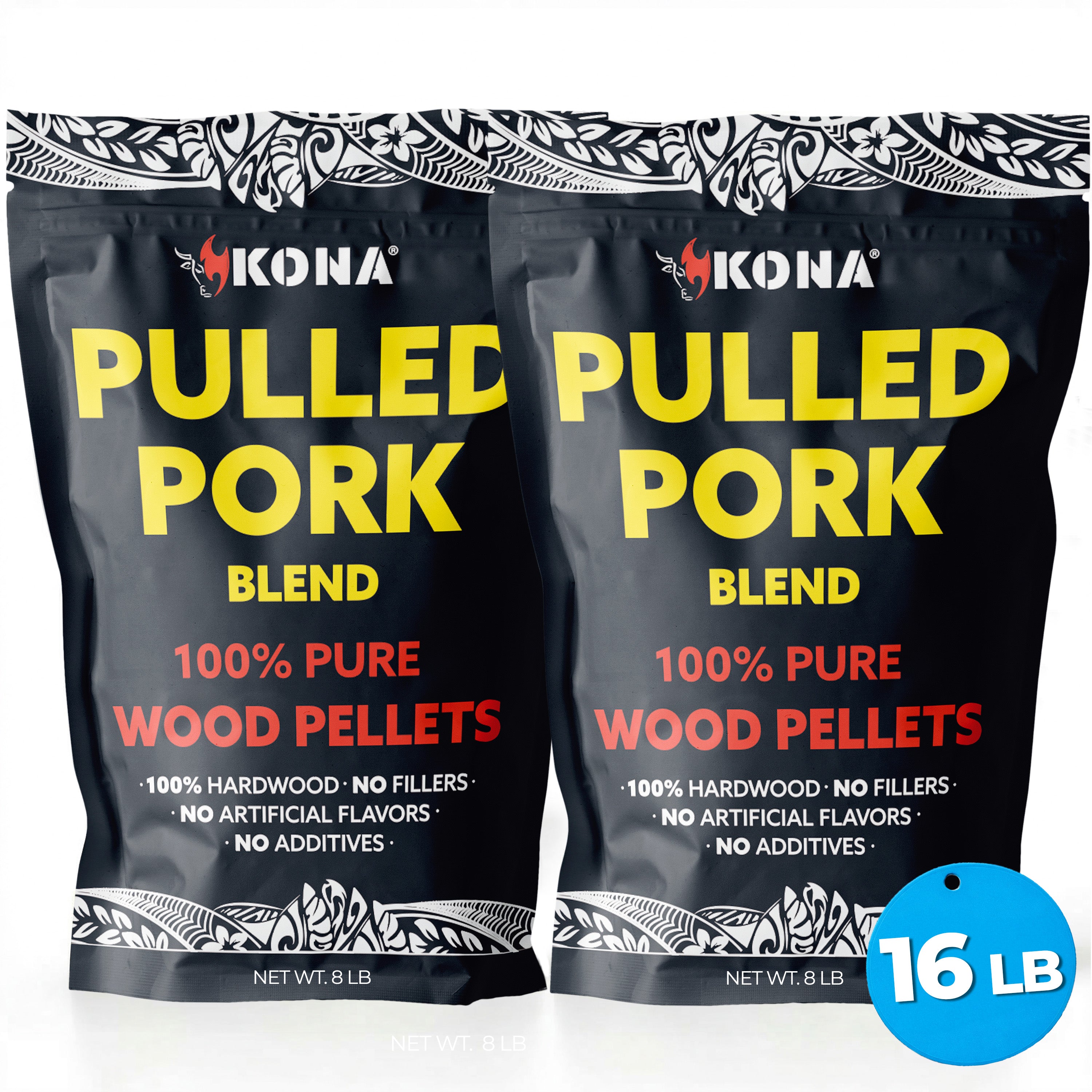 Kona Pulled Pork Blend Wood Smoker Pellets for Ninja Woodfire Grill