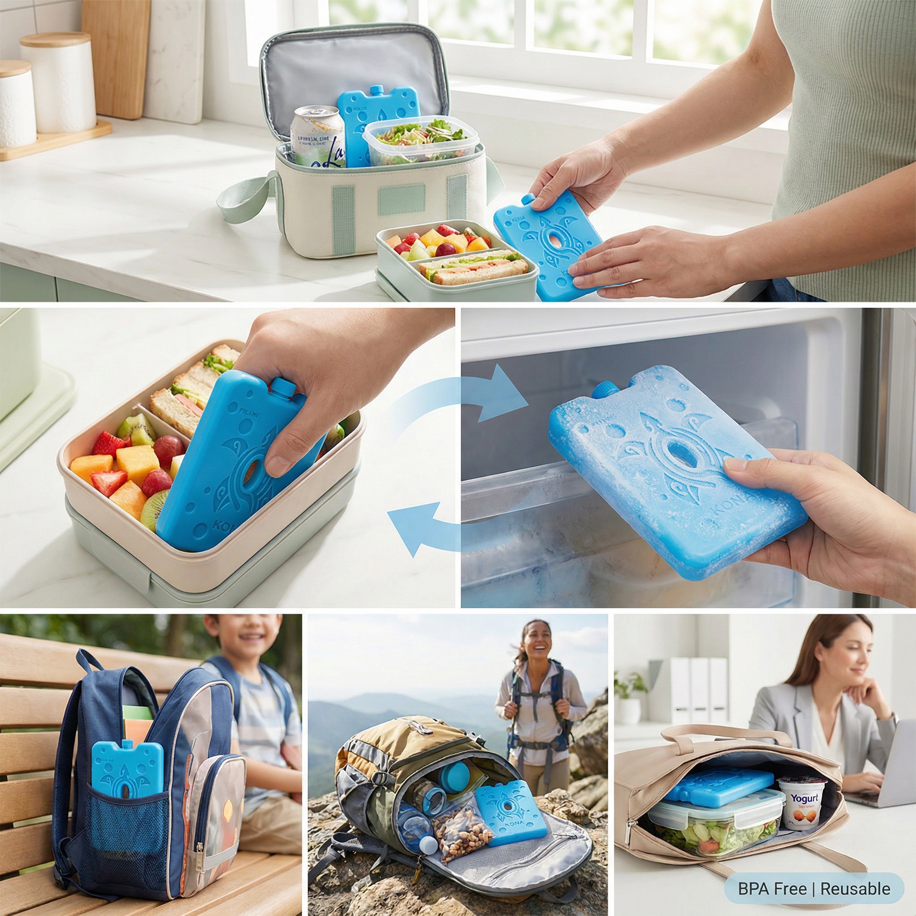 Lunch and Bento Boxes Ice Packs – Cute Turtle Design