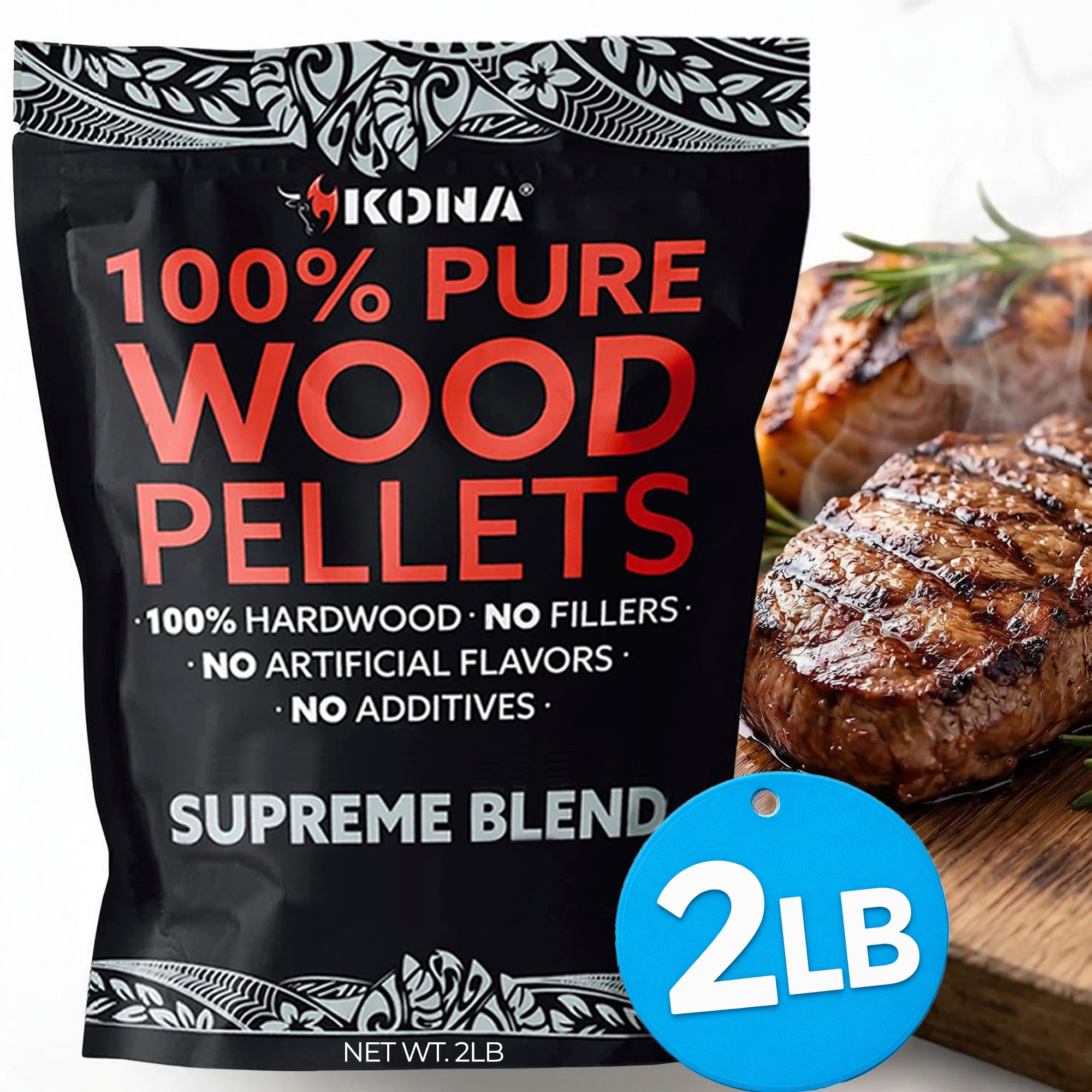 Kona Supreme Blend Wood Smoker Pellets for Ninja Woodfire & Smokers