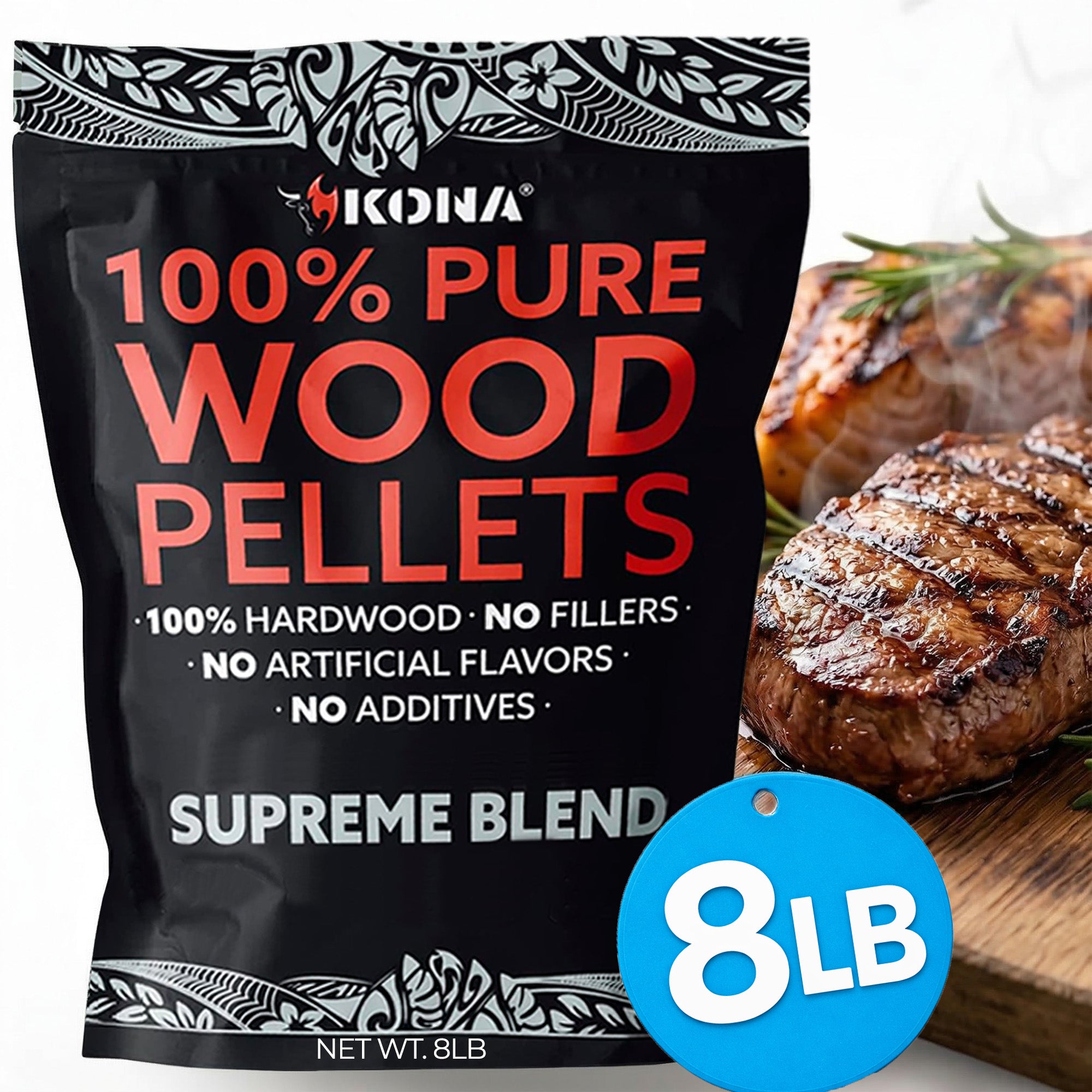 Kona Supreme Blend Wood Smoker Pellets for Ninja Woodfire & Smokers