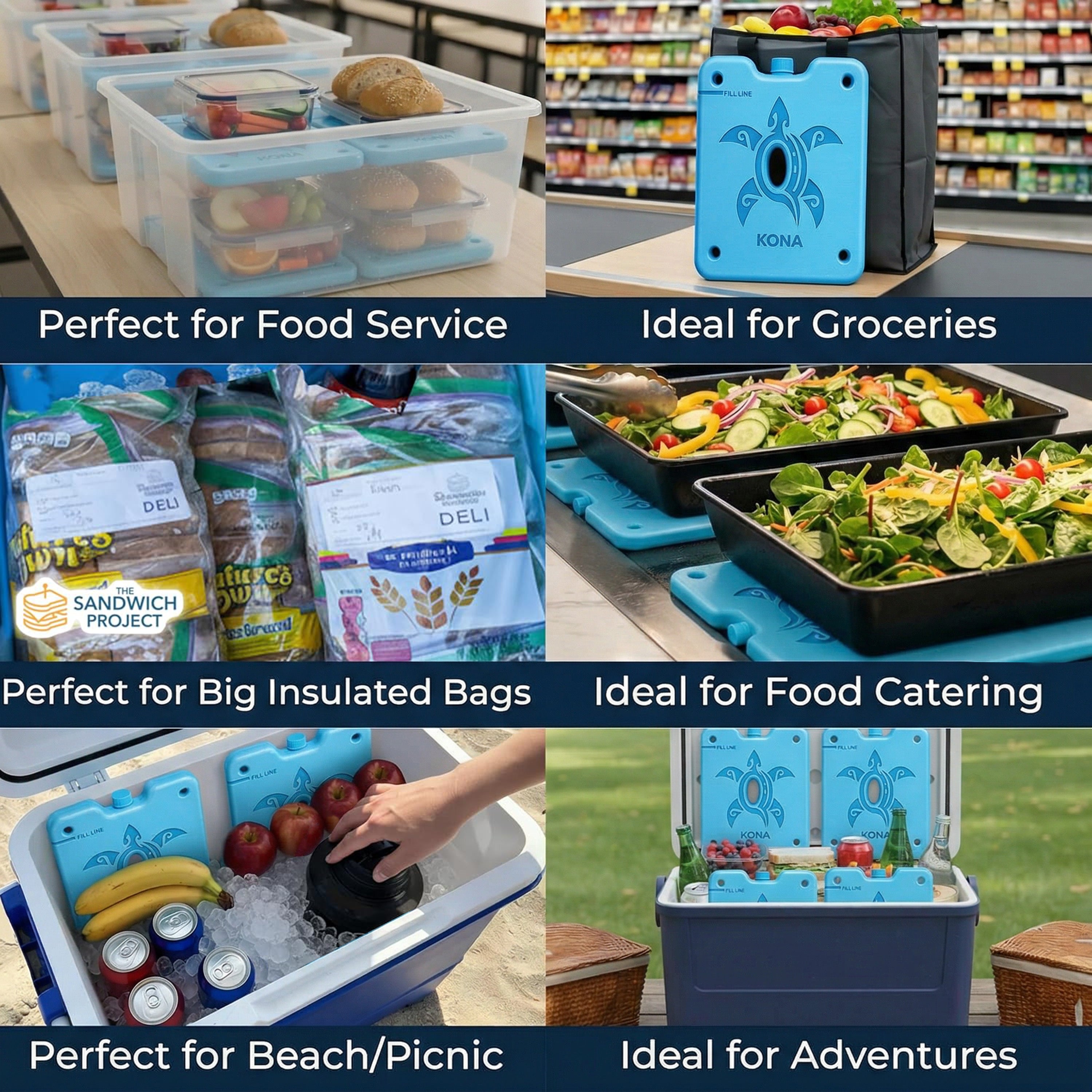 XL Cooler Ice Packs – Unique Turtle Design