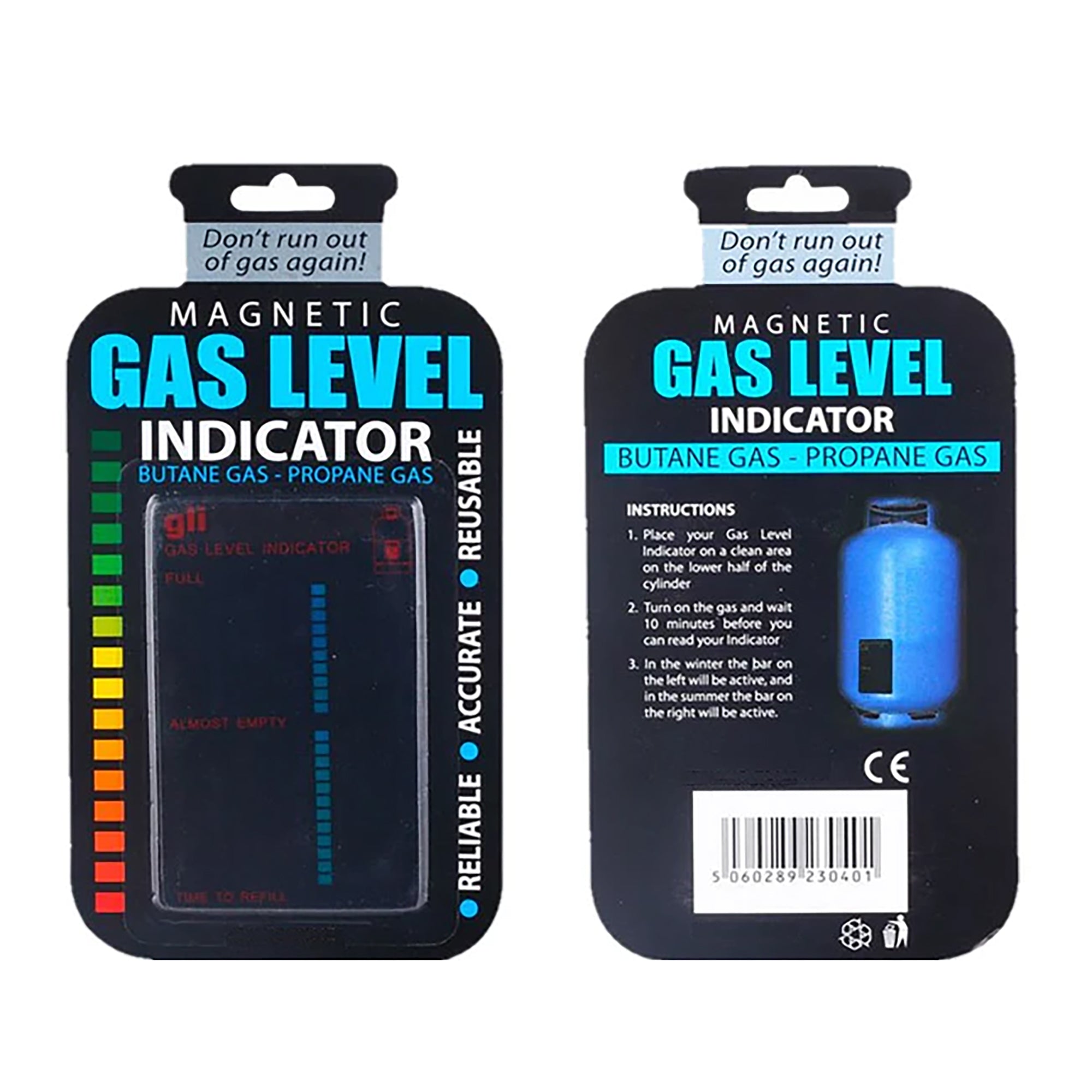 Propane Tank Gas Level Indicator Magnet - 2 Pack