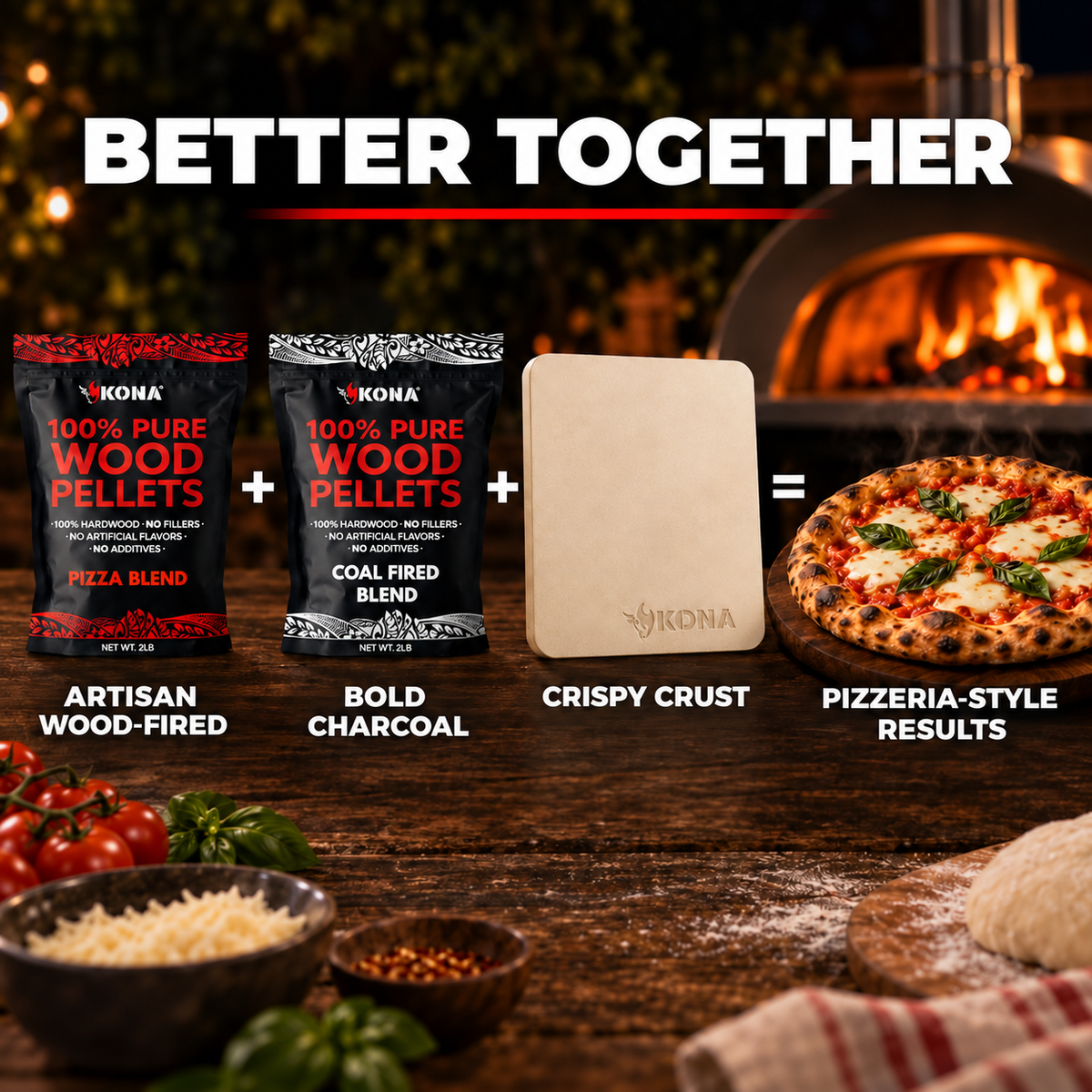 Pizza Night Kit - Smoker Pellets + Pizza Stone