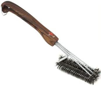 360 Clean Bristle Grill Brush with Wood Grain Handle