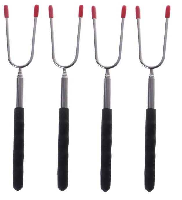 Telescoping Roasting Sticks - 4 Pack Set with Deluxe Case