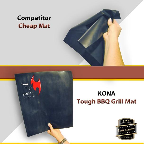 Kona Extra Large BBQ Grill Mat, Griddle Mat and Non-Stick Oven Liner 25"x17"