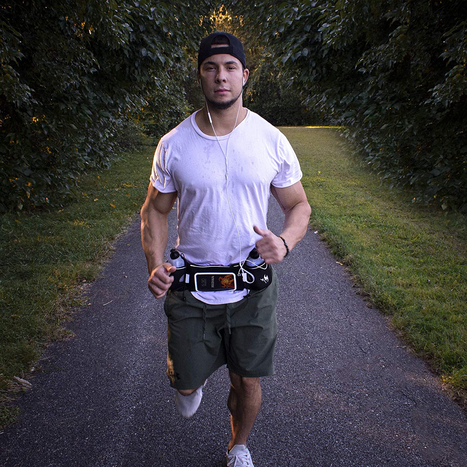 Comfort Stretch Running Belt & Water Bottle Holders