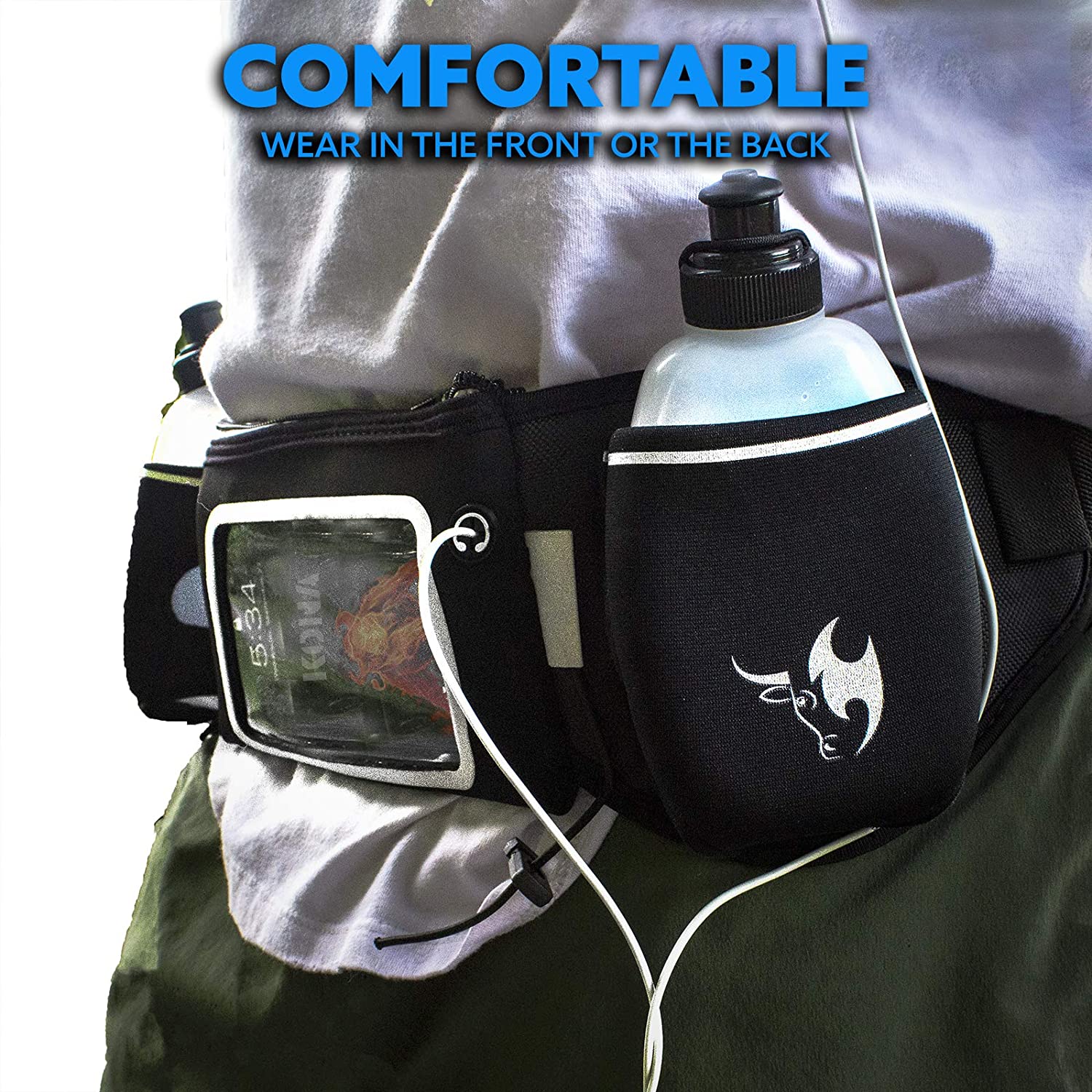 Comfort Stretch Running Belt & Water Bottle Holders