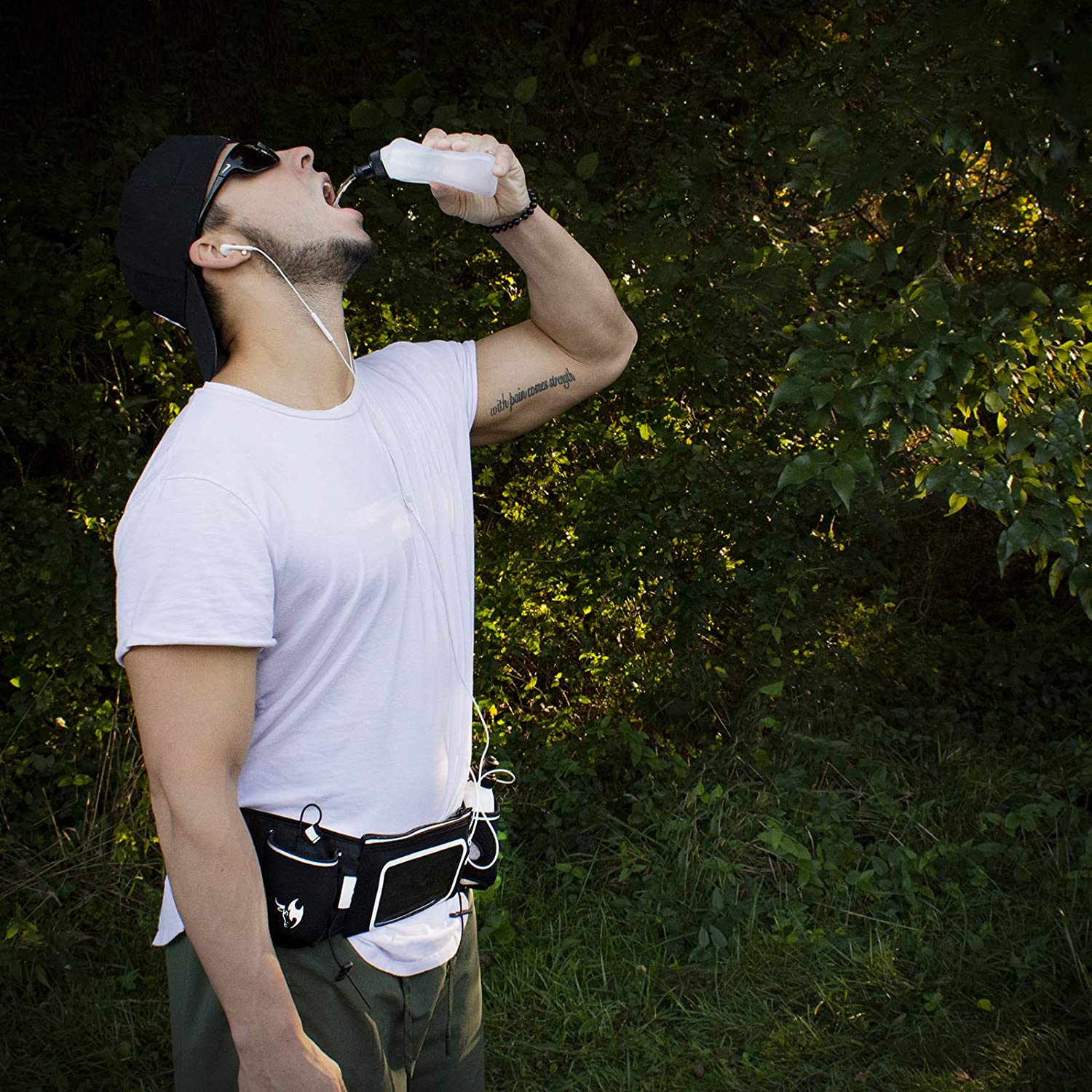 Comfort Stretch Running Belt & Water Bottle Holders