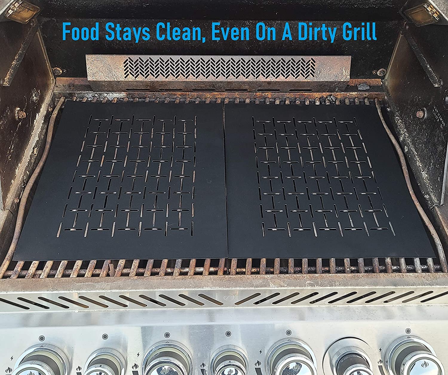 Grill Mats with Holes - 16" x 13" (Set of 2)