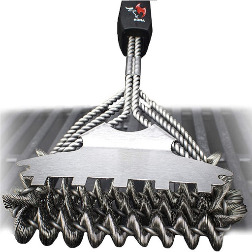 grill brush bristle free with scraper