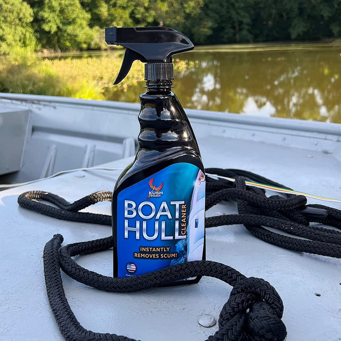 Kona Safe/Clean Boat Hull Cleaner - Gel Spray Quickly Removes Stains, Scum & Grime on Fiberglass & Painted Boat Hulls - 23 oz Kush Paint Co
