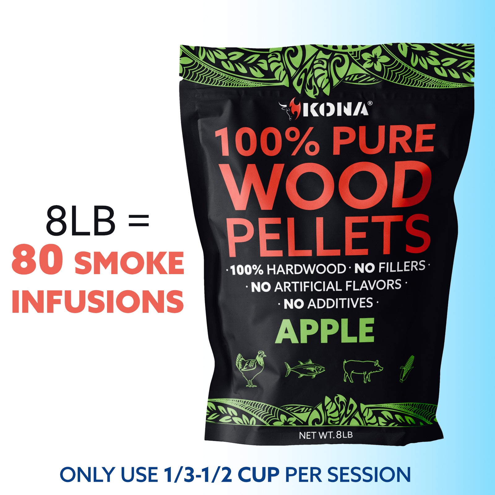 100% Apple Wood Smoker Pellets