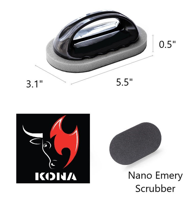 Kona Nano Emery Scrub Sponge with Handle (set of 2)