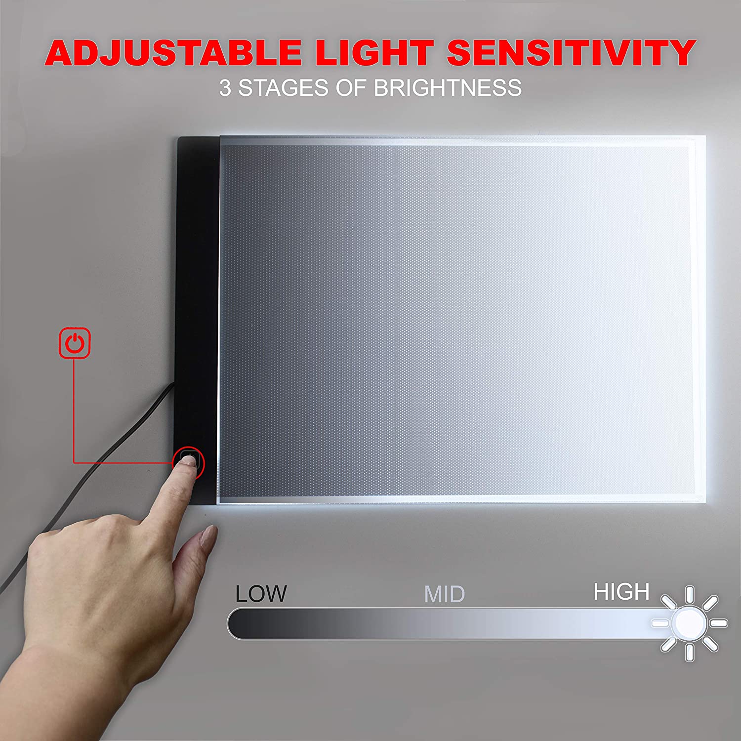 OPEN BOX Light Box for Tracing - A4 13x9 inch
