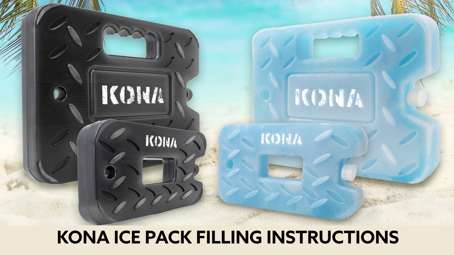 New Kona Extreme Cooler Ice Packs - Features and How To Use & Fill