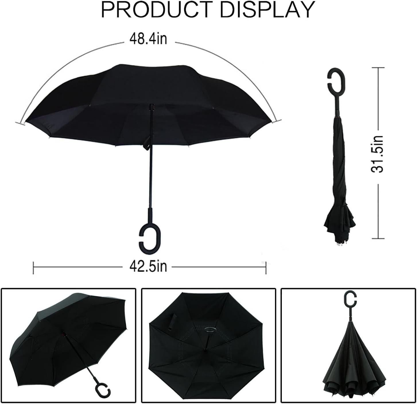 Windproof Double Layer Inverted Umbrella