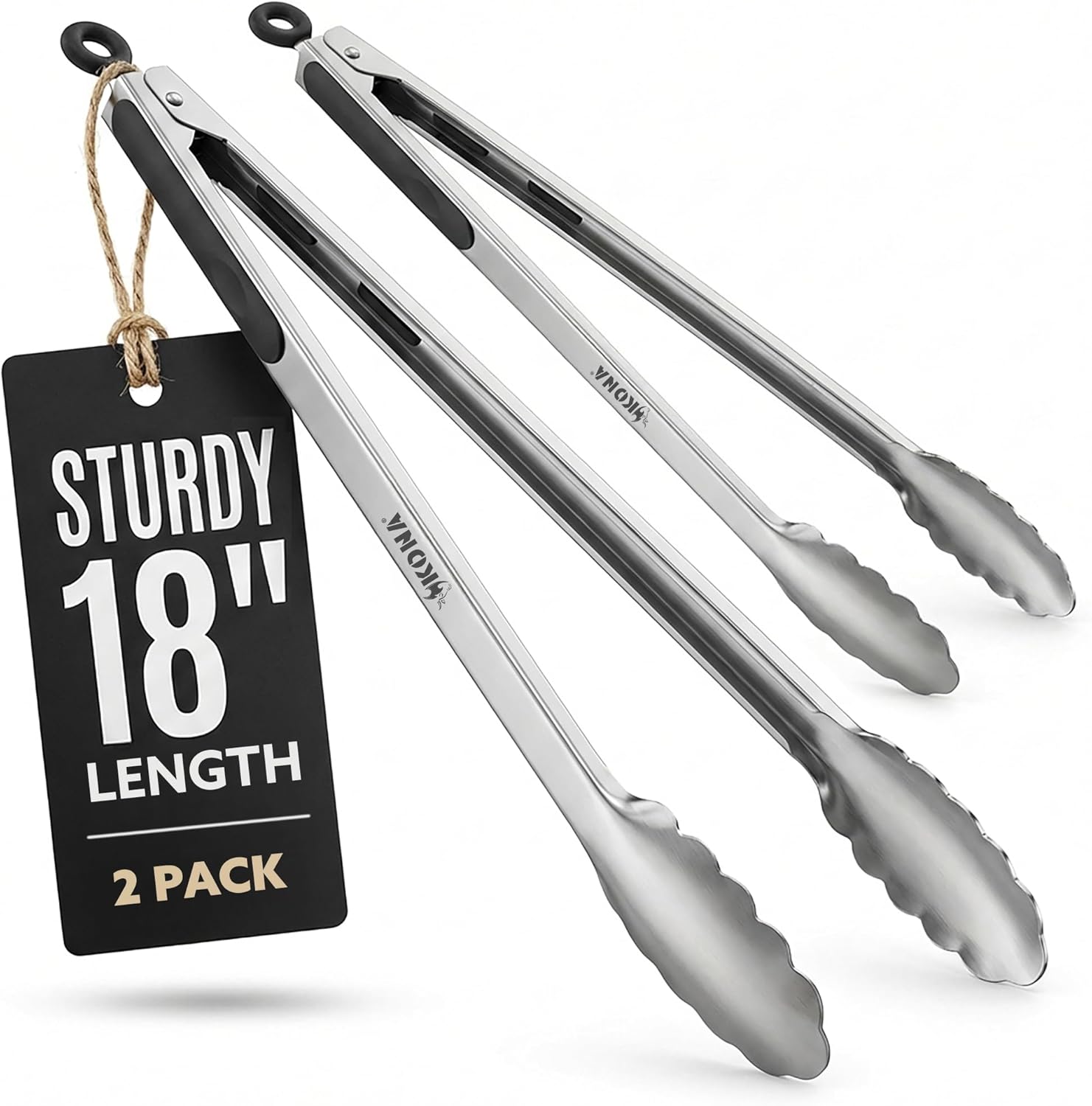 Stainless Steel Locking Grill Tongs - 18"