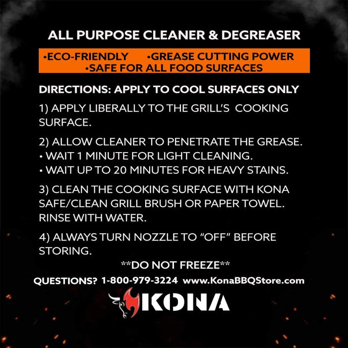 Kona Safe/Clean Grill Cleaner Spray - 4 oz Sample Size (DISCOUNT APPLIED IN CHECKOUT)