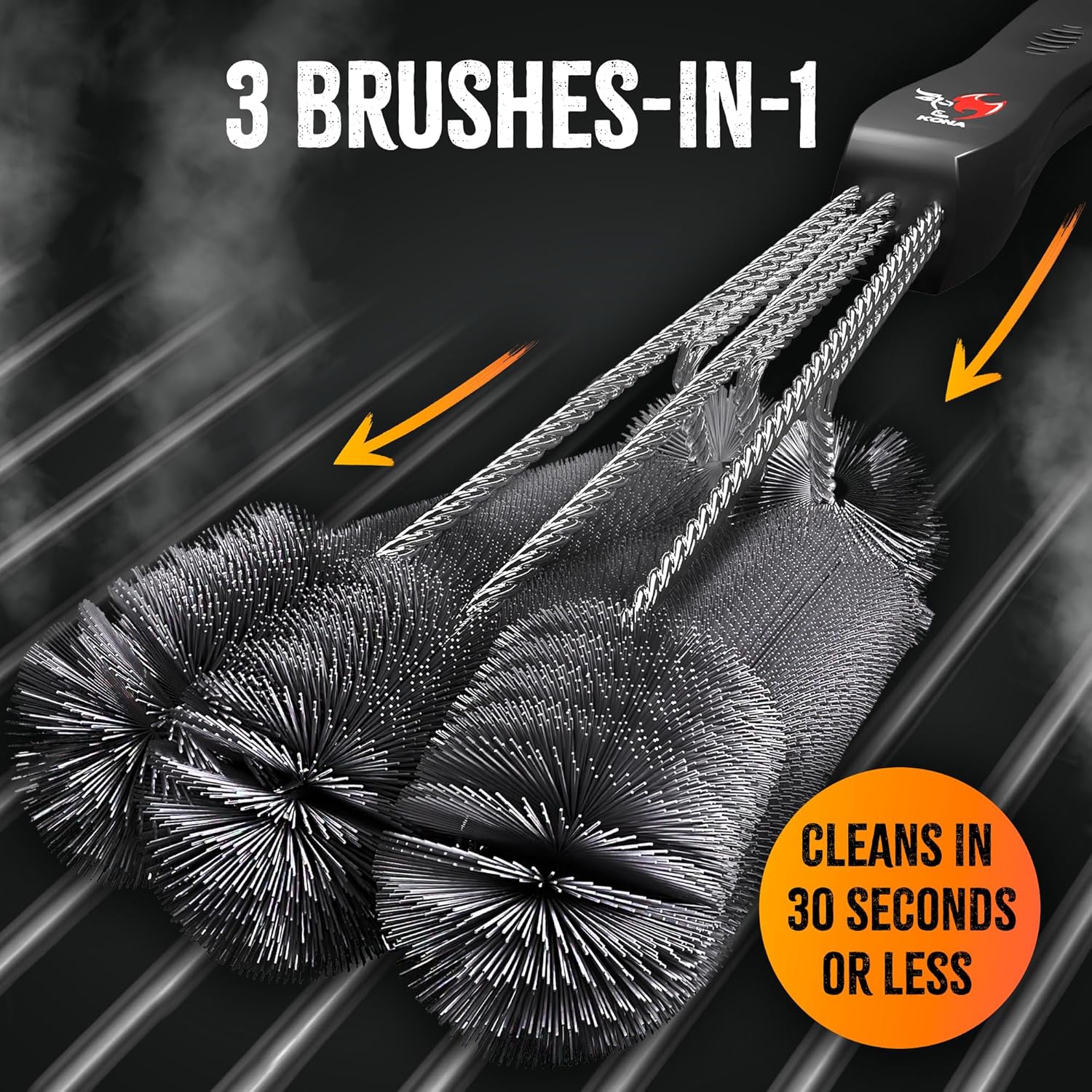 360 Clean Bristle Grill Brush - Thumbnail 2
