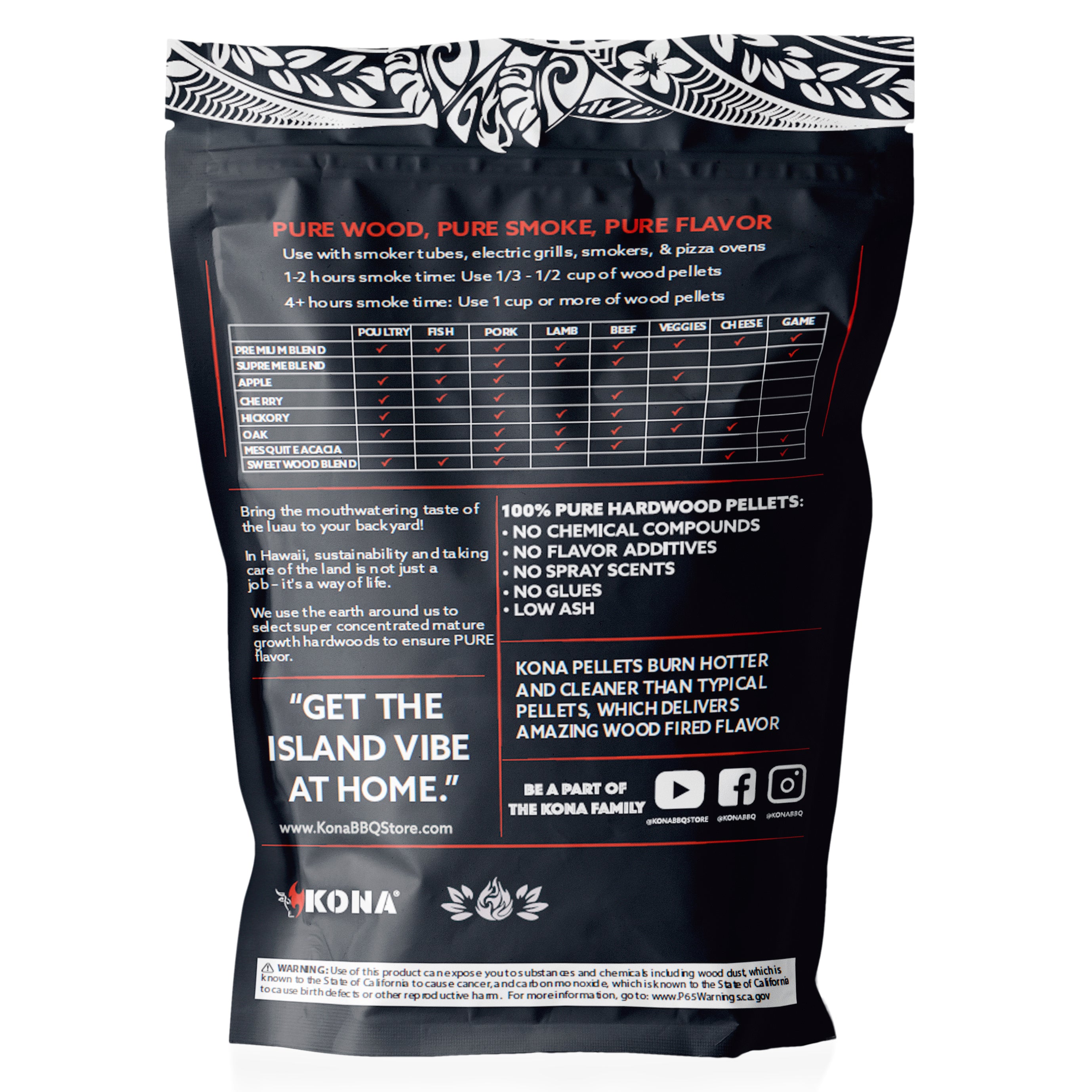 Kona Sweet Praline Pecan Wood Smoker Pellets for Ninja Woodfire & Smokers