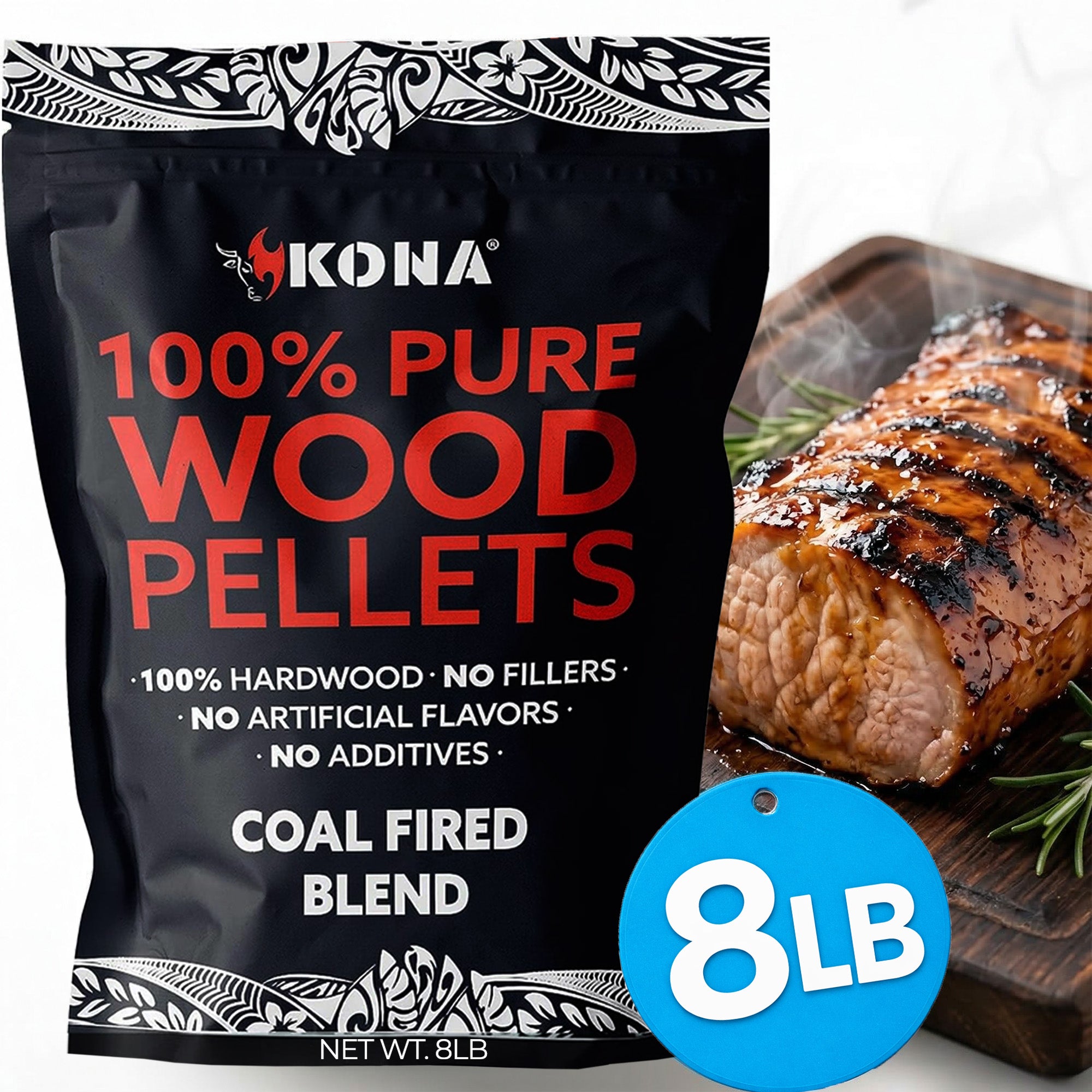 Kona Coal-Fired Wood Smoker Pellets for Ninja Woodfire & Smokers