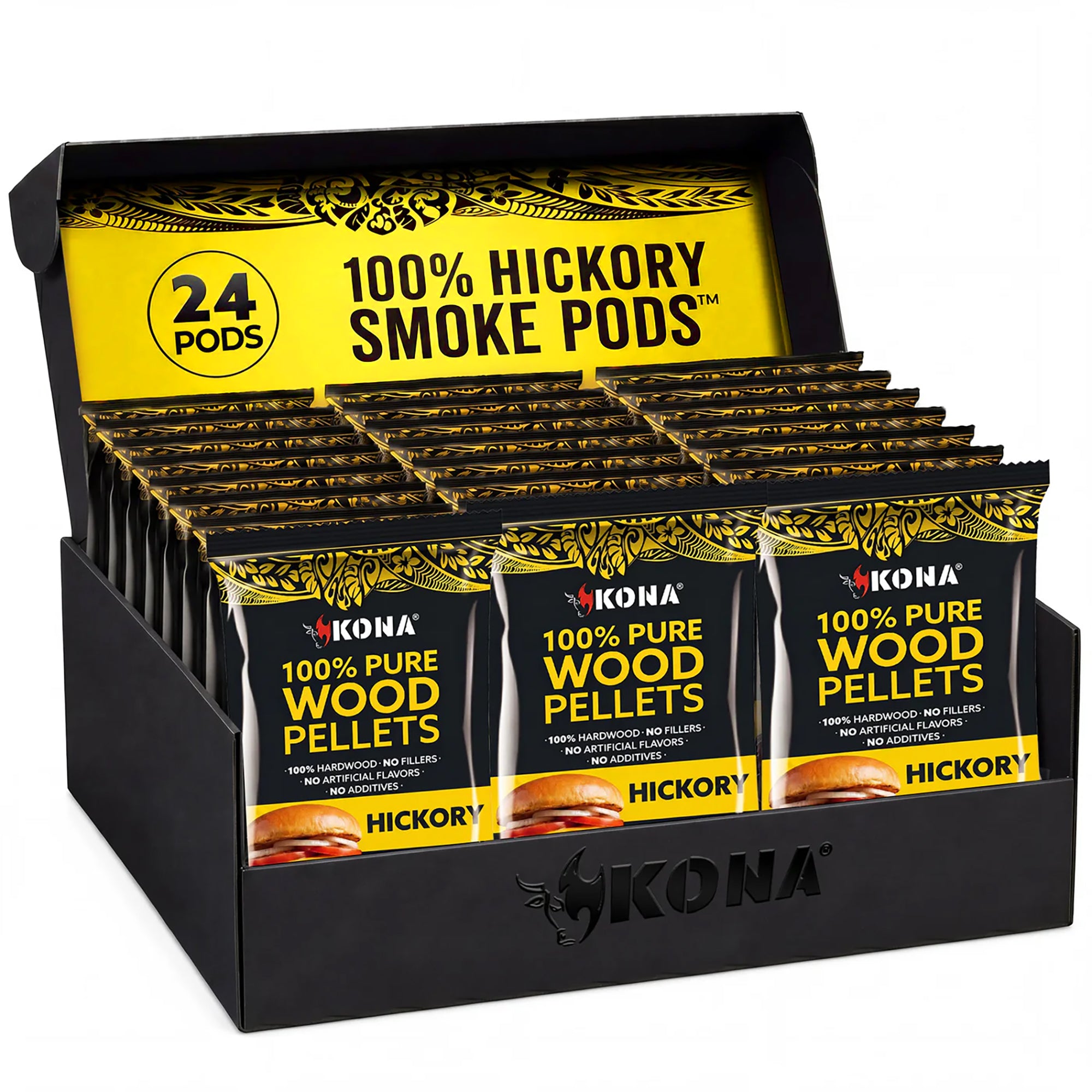 Kona Smoke Pods™ 100% Hickory (24-Pack) for Ninja Woodfire Grill
