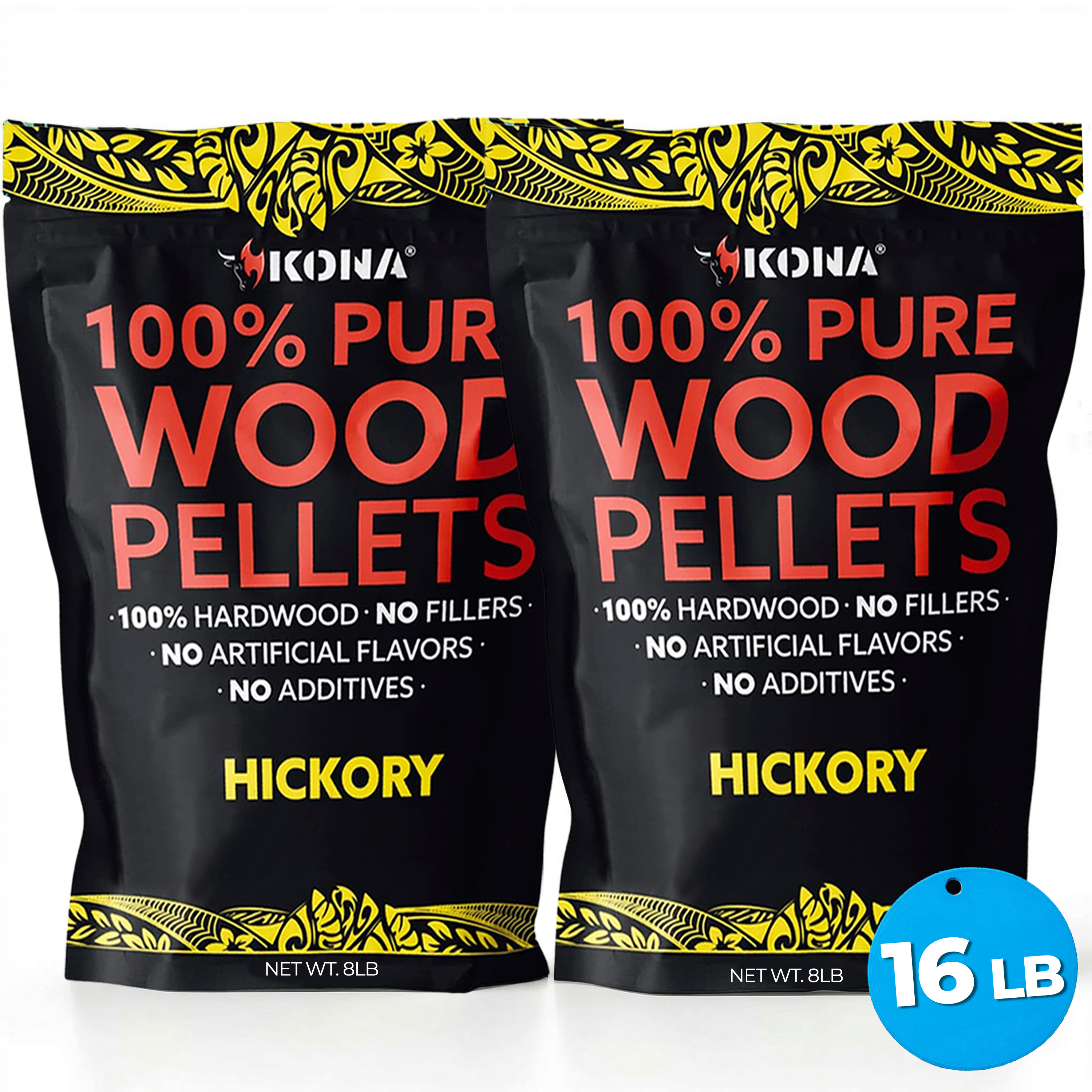 Kona 100% Hickory Wood Smoker Pellets for Ninja Woodfire & Smokers
