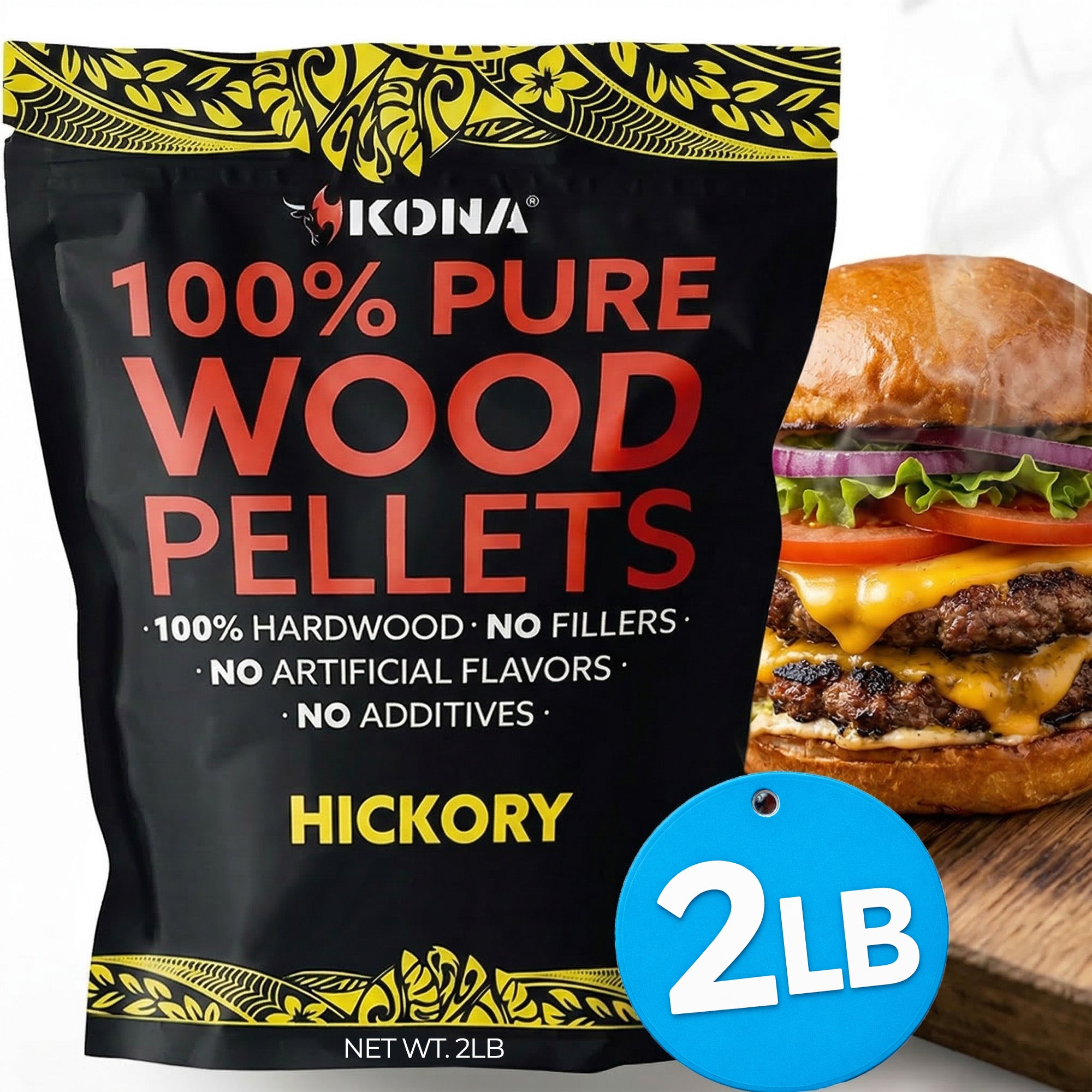 Kona 100% Hickory Wood Smoker Pellets for Ninja Woodfire & Smokers