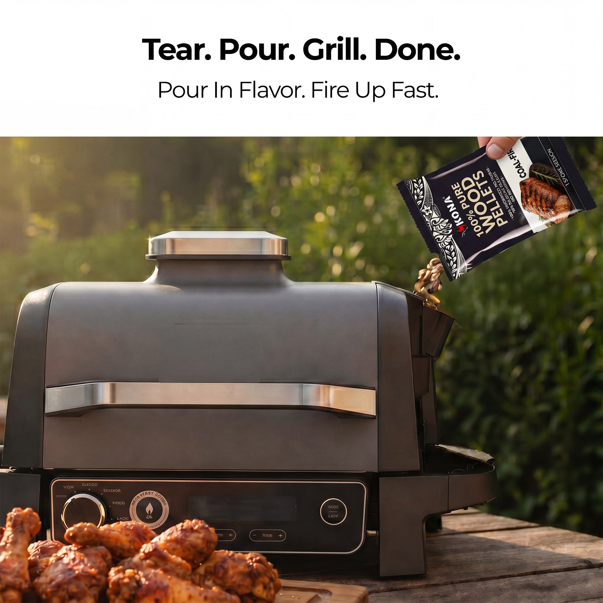 Kona Smoke Pods™ Coal-Fired Blend (24-Pack) for Ninja Woodfire Grill