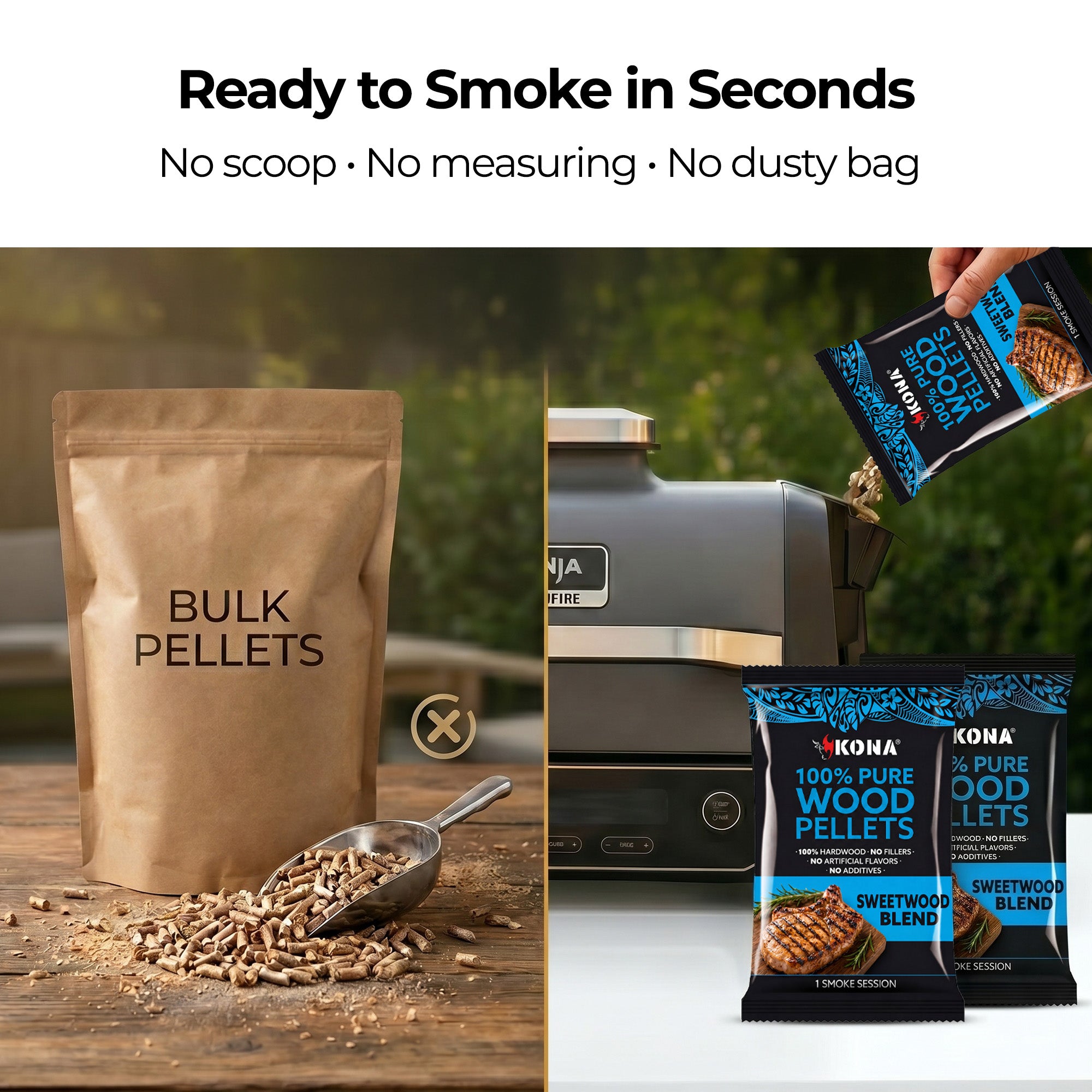 Kona Smoke Pods™ Sweetwood Blend (24-Pack) for Ninja Woodfire Grill