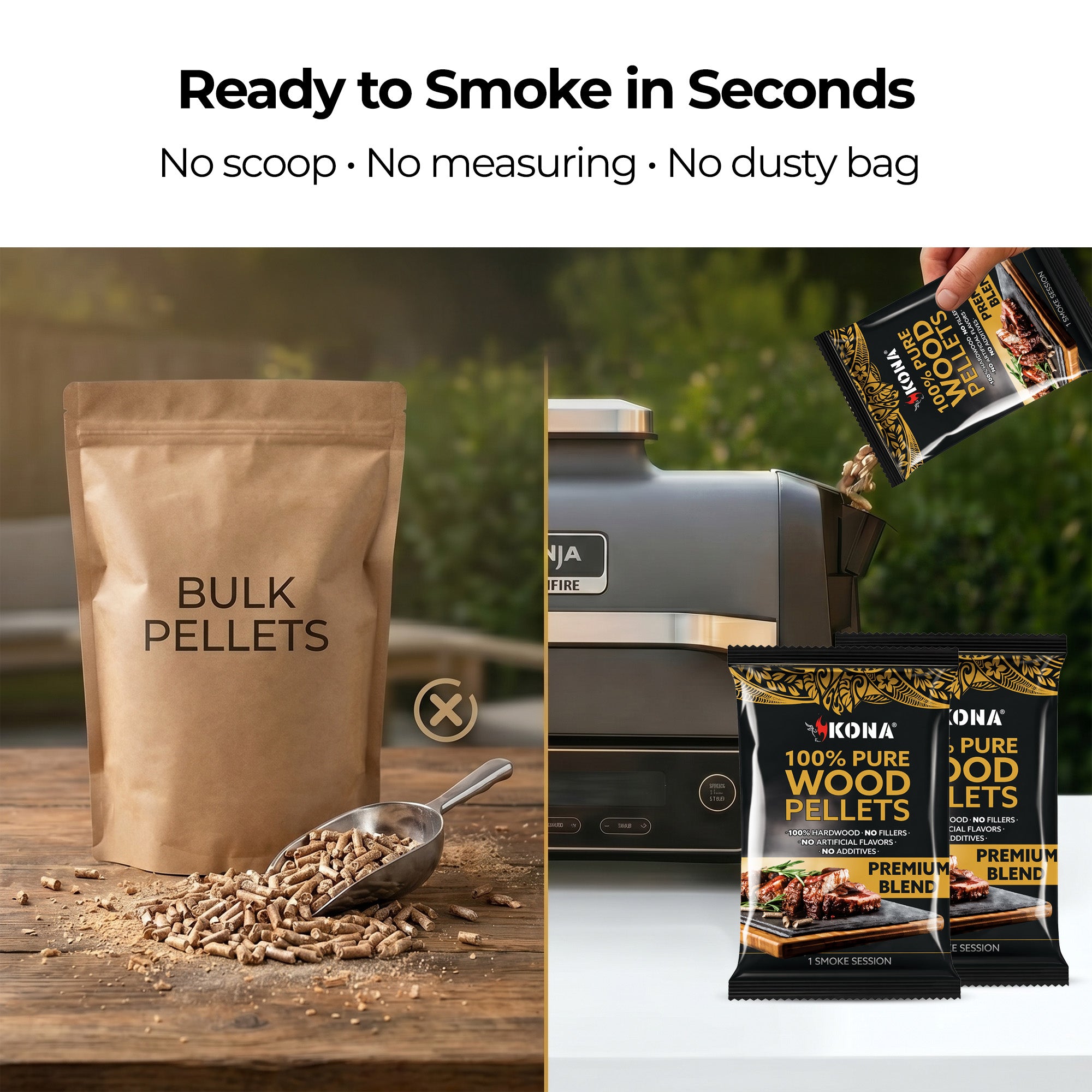 Kona Smoke Pods™ Premium Blend (24-Pack) for Ninja Woodfire Grill