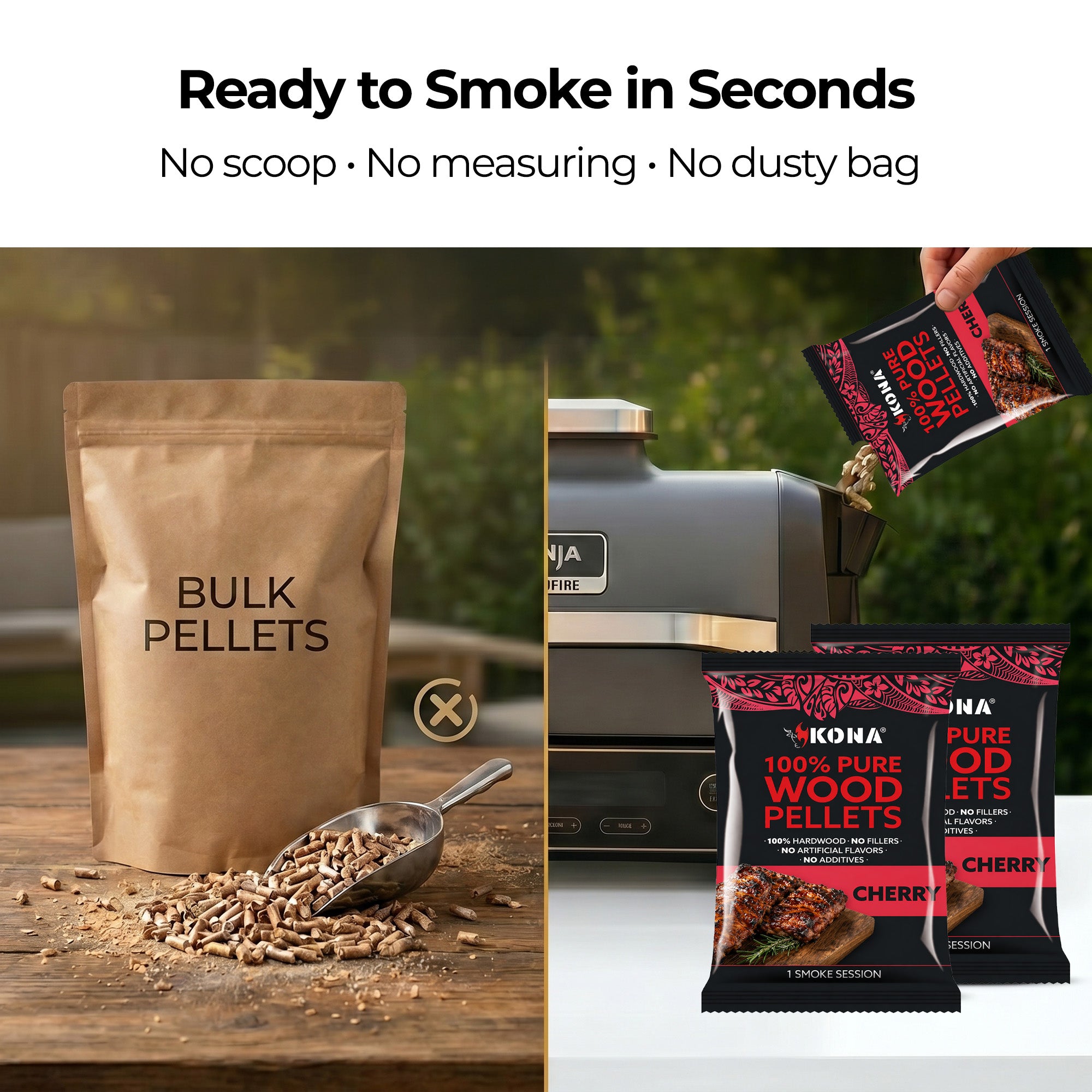 Kona Smoke Pods™ 100% Cherry (24-Pack) for Ninja Woodfire Grill